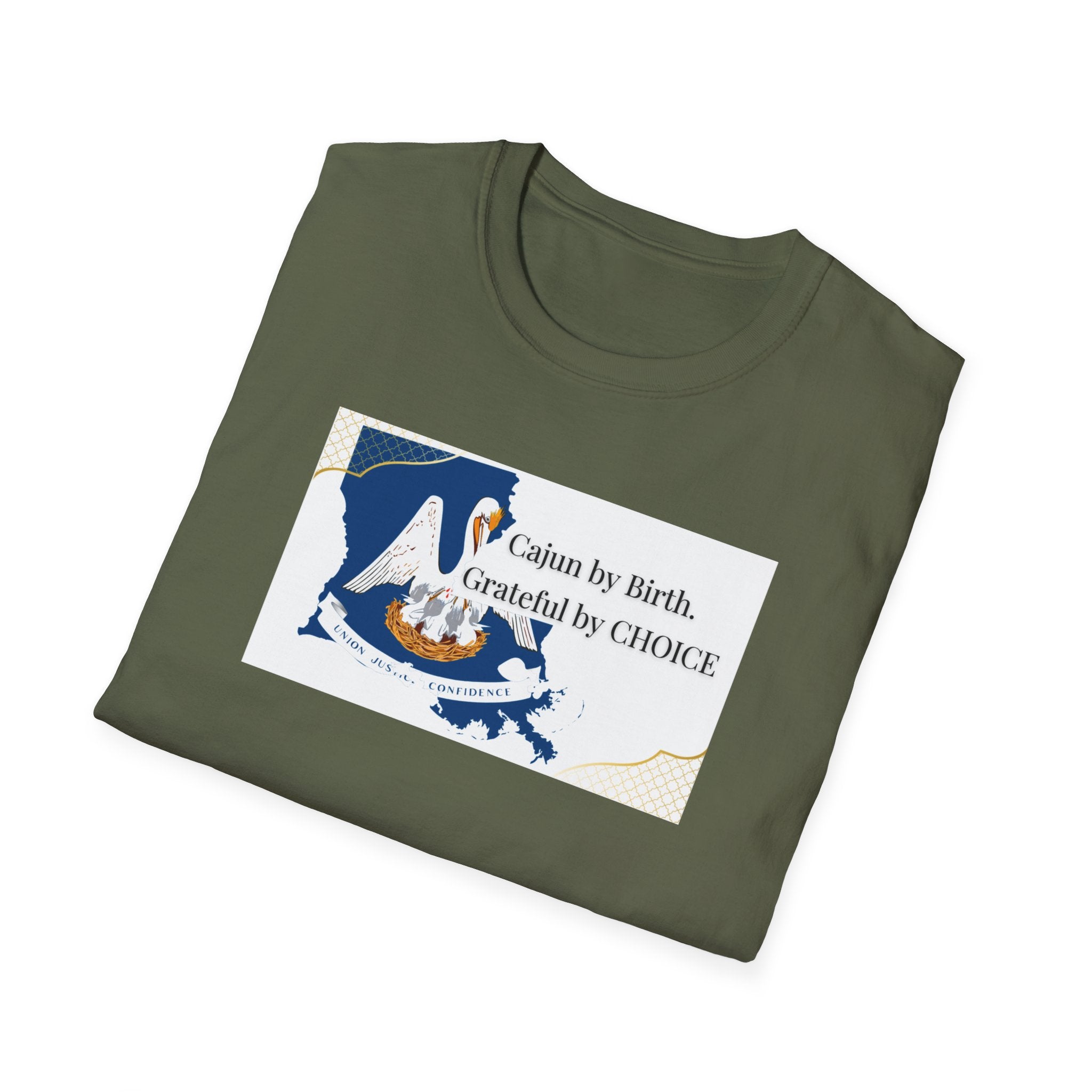 Soft Relaxed Tee Men and Women - Cajun By Birth Grateful by Choice