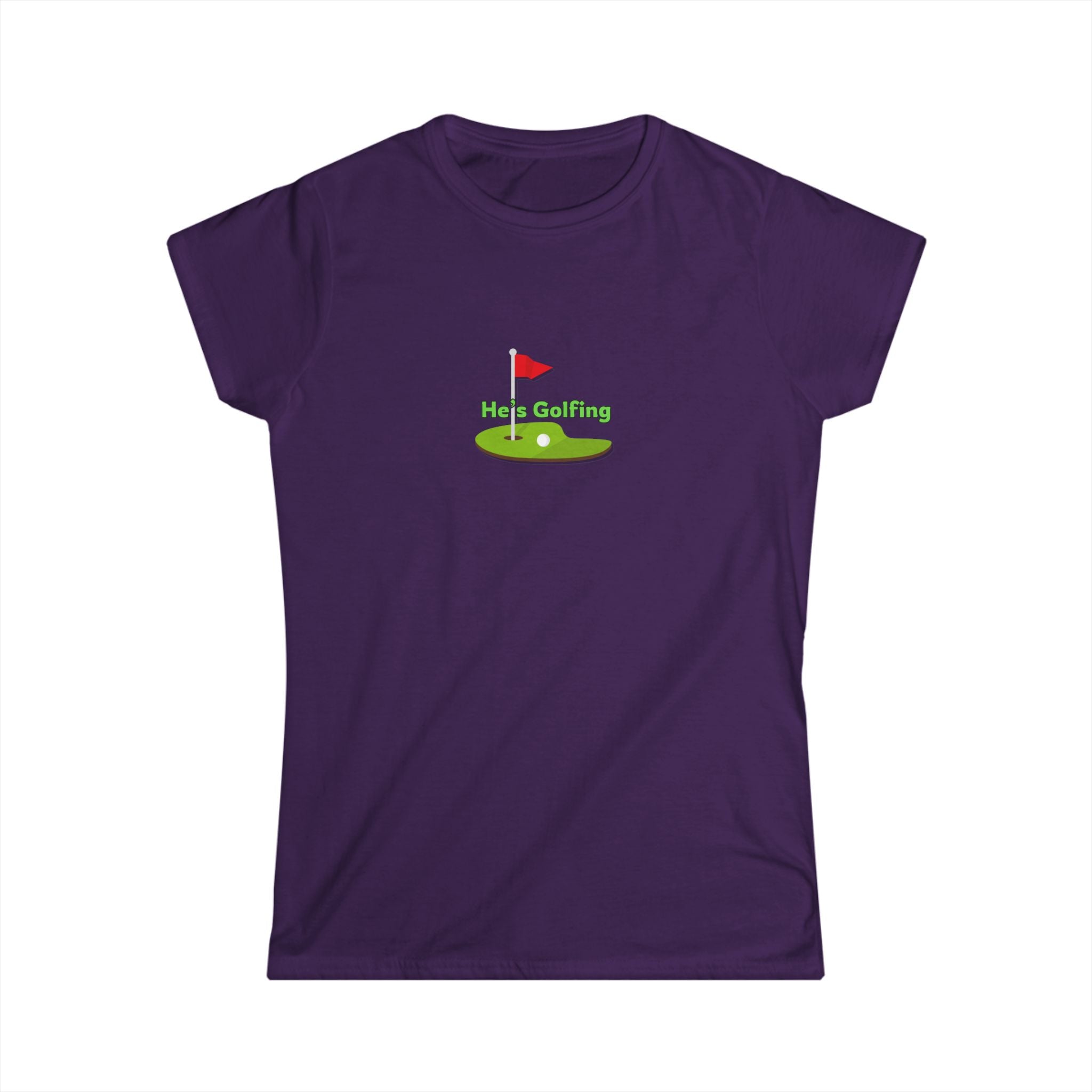 Women's Soft Fitted Tee - He's Golfing
