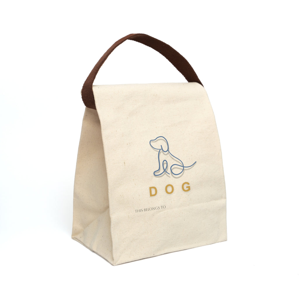 Canvas Lunch Bag With Strap - Dogs