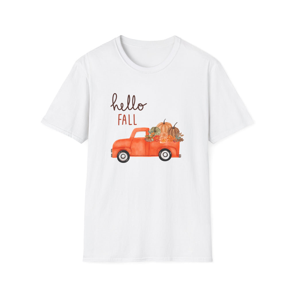 Woman Soft Relaxed Tee -  Hello Fall - Cute - Truck