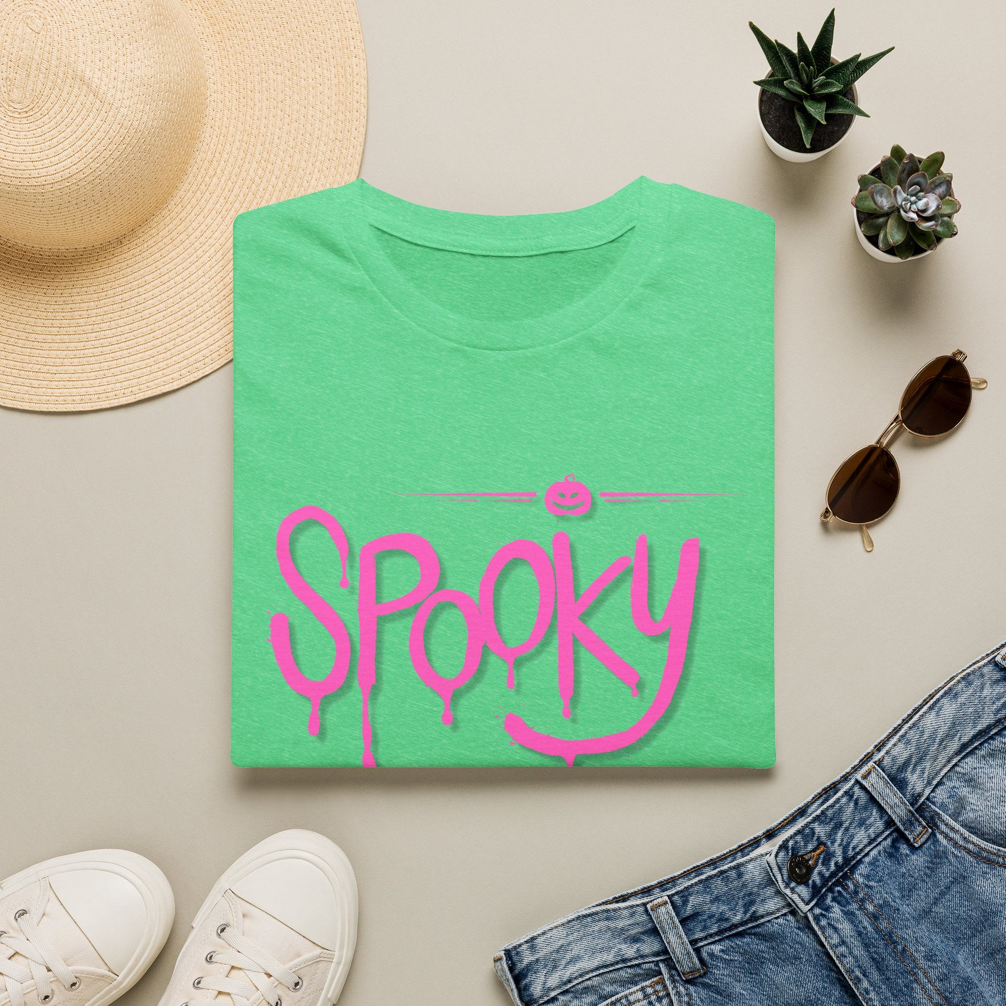 Womens Soft Tee Relaxed - Spooky Halloween Cute Tee