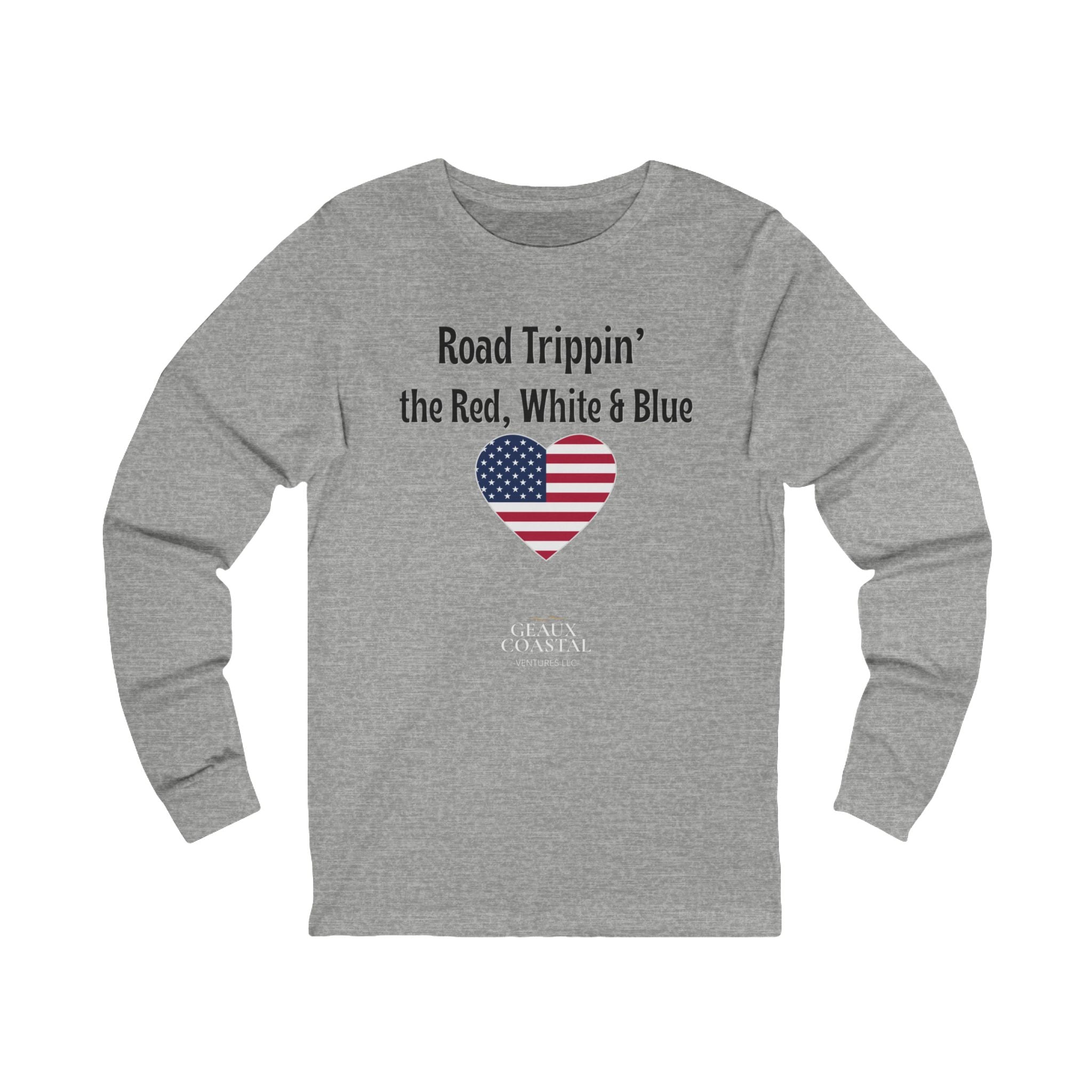 Men and Womens Soft Relaxed Long Sleeve Tee - Road Trippin the USA