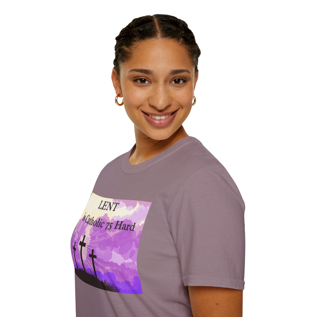 Relaxed Soft Tee Men & Women - Colorful Lent is Catholic 75 Hard
