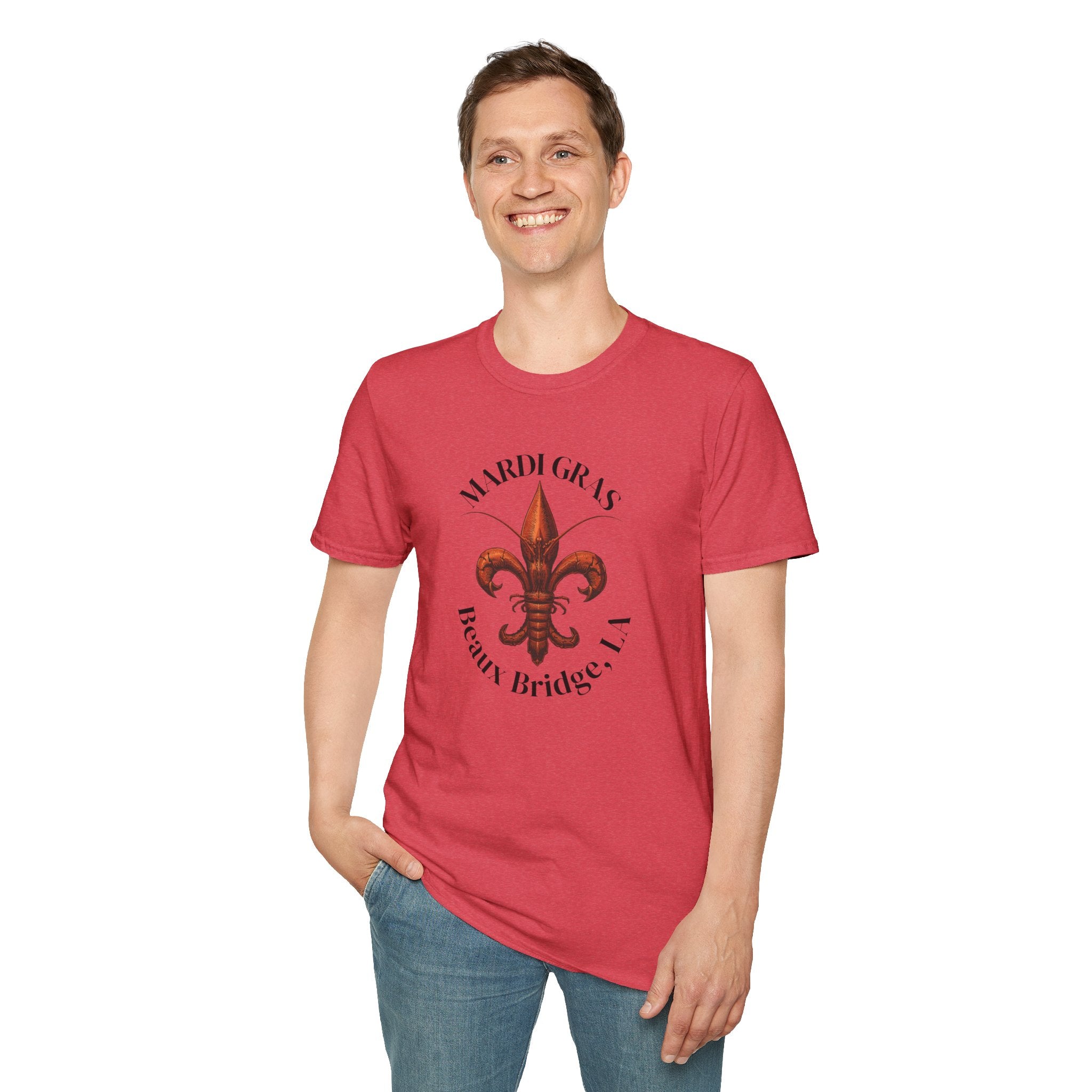 relaxed mens tee - beaux bridge mardi gras