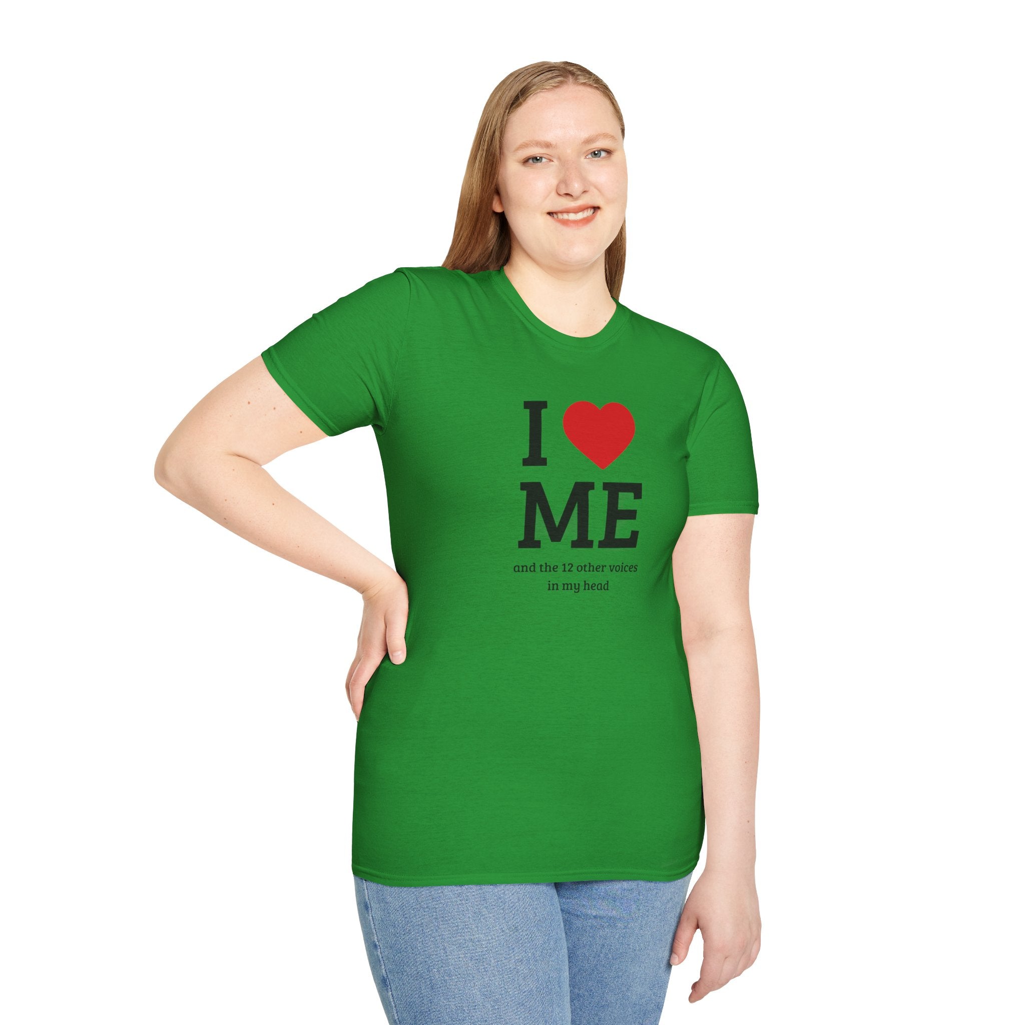 Soft Flexible Tee - Men and Women - I love me and the 12 other voices