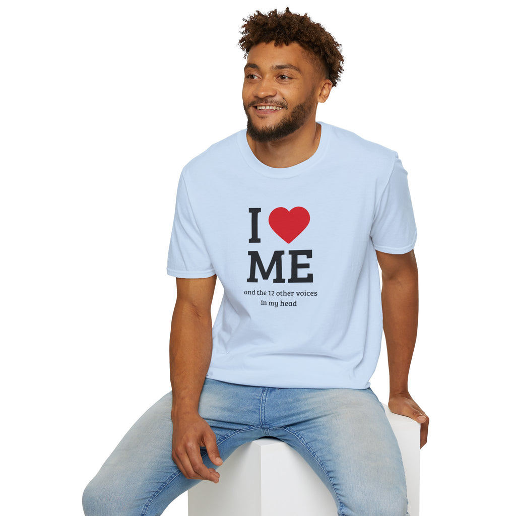 Soft Flexible Tee - Men and Women - I love me and the 12 other voices