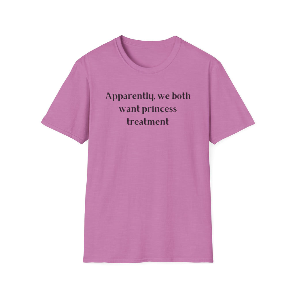 Men and Women Soft Relaxed T Shirt - Apparently We both Want Princess Treatment