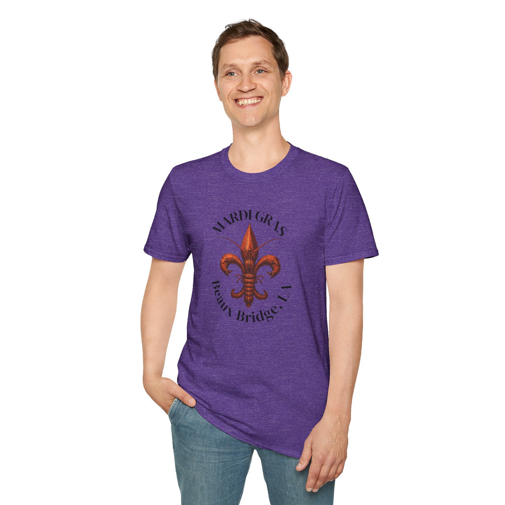 relaxed mens tee - beaux bridge mardi gras