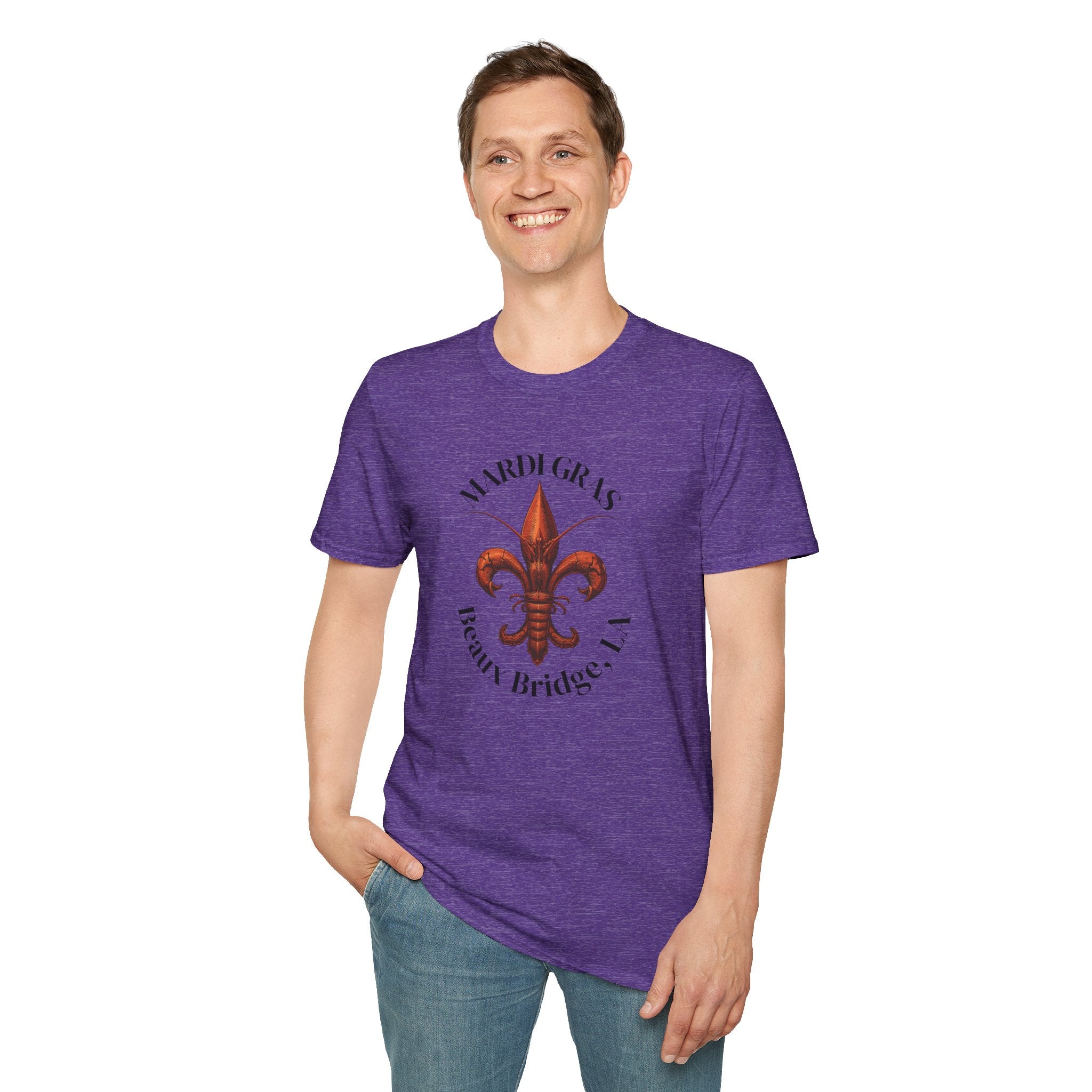 relaxed mens tee - beaux bridge mardi gras
