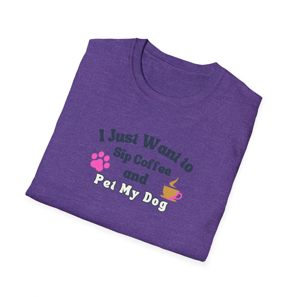 Women's Soft Relaxed Tee - Coffee and Dogs