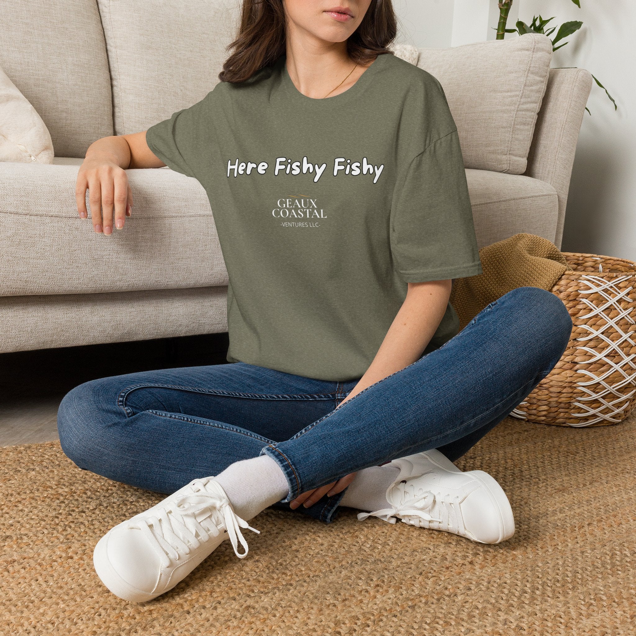 Men and Women ( Soft ) t Shirt - Here Fishy Fishy with Funny BACK - Regular Fit