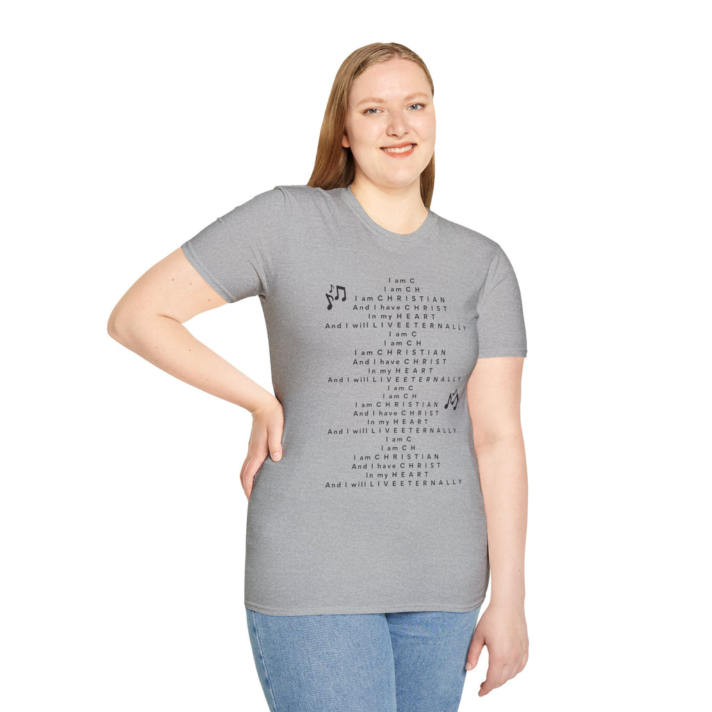 Men & Woman Softstyle T-Shirt - "C-h-r-i-s-t-i-a-n" "Song"