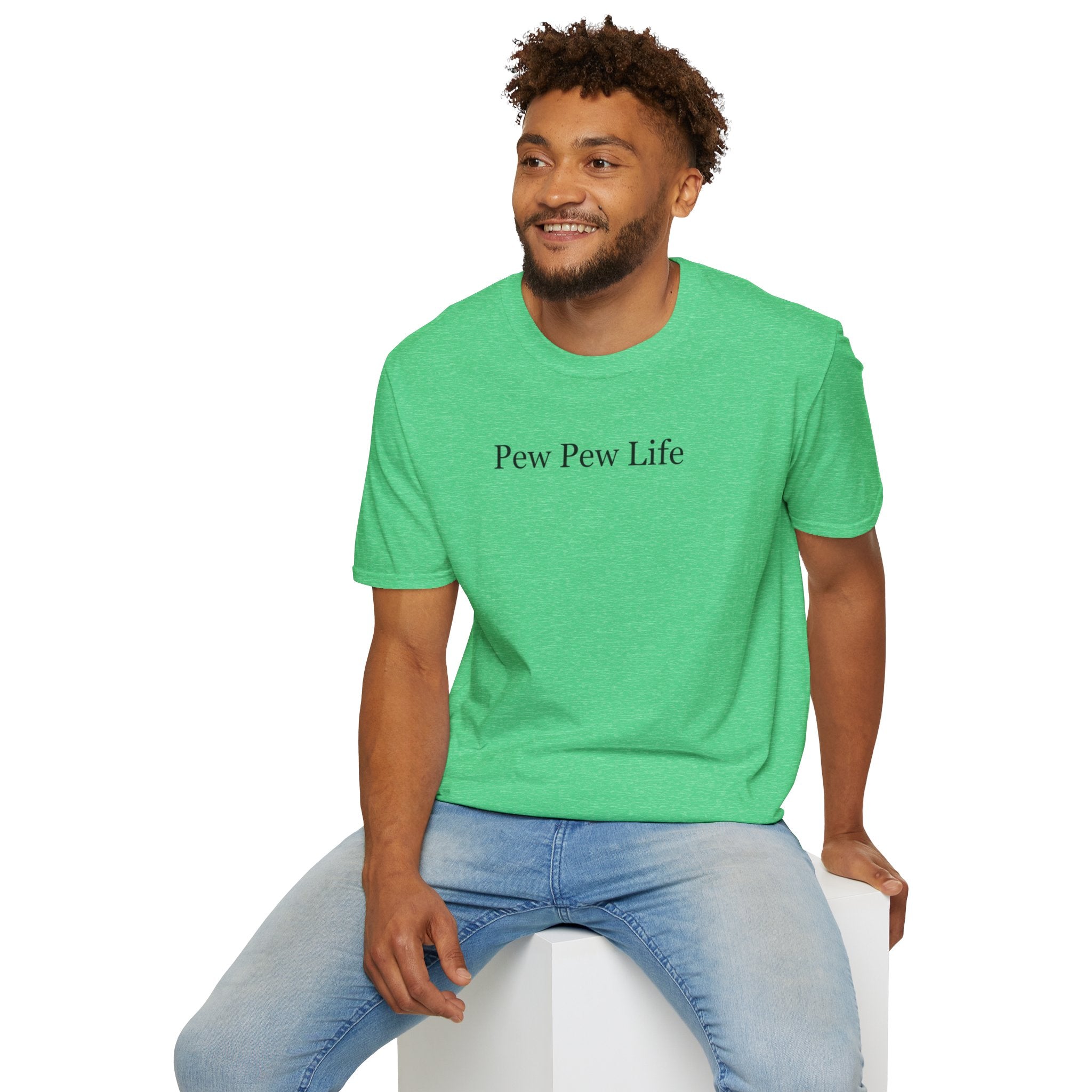 Relaxed Men's Tee - Pew Pew Life