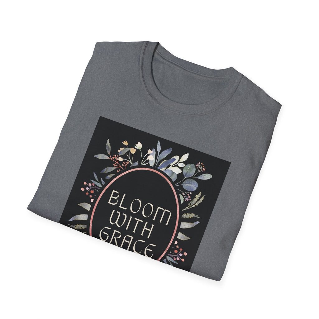 Women's Relaxed Tee - Bloom with Grace Back flowers