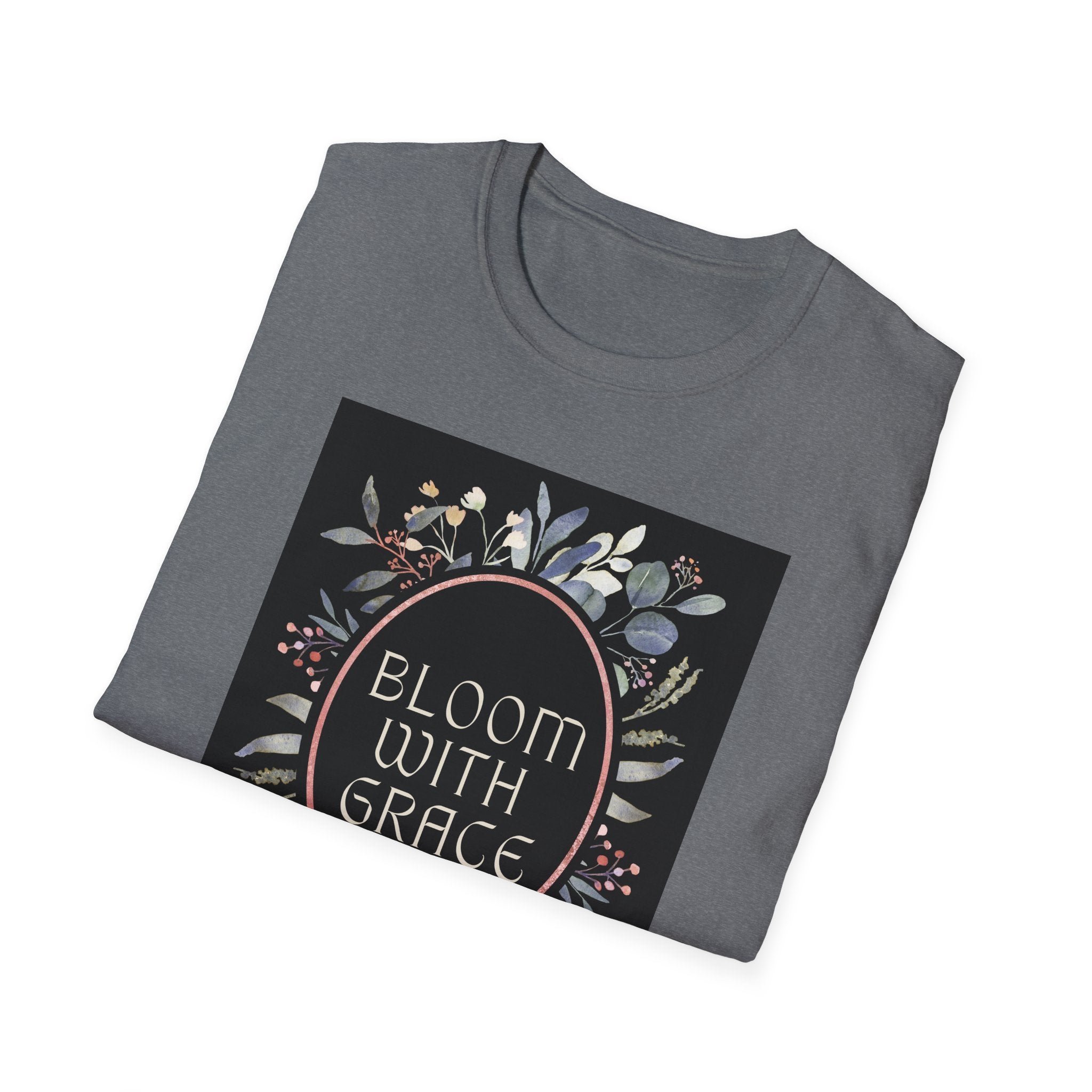Women's Relaxed Tee - Bloom with Grace Back flowers