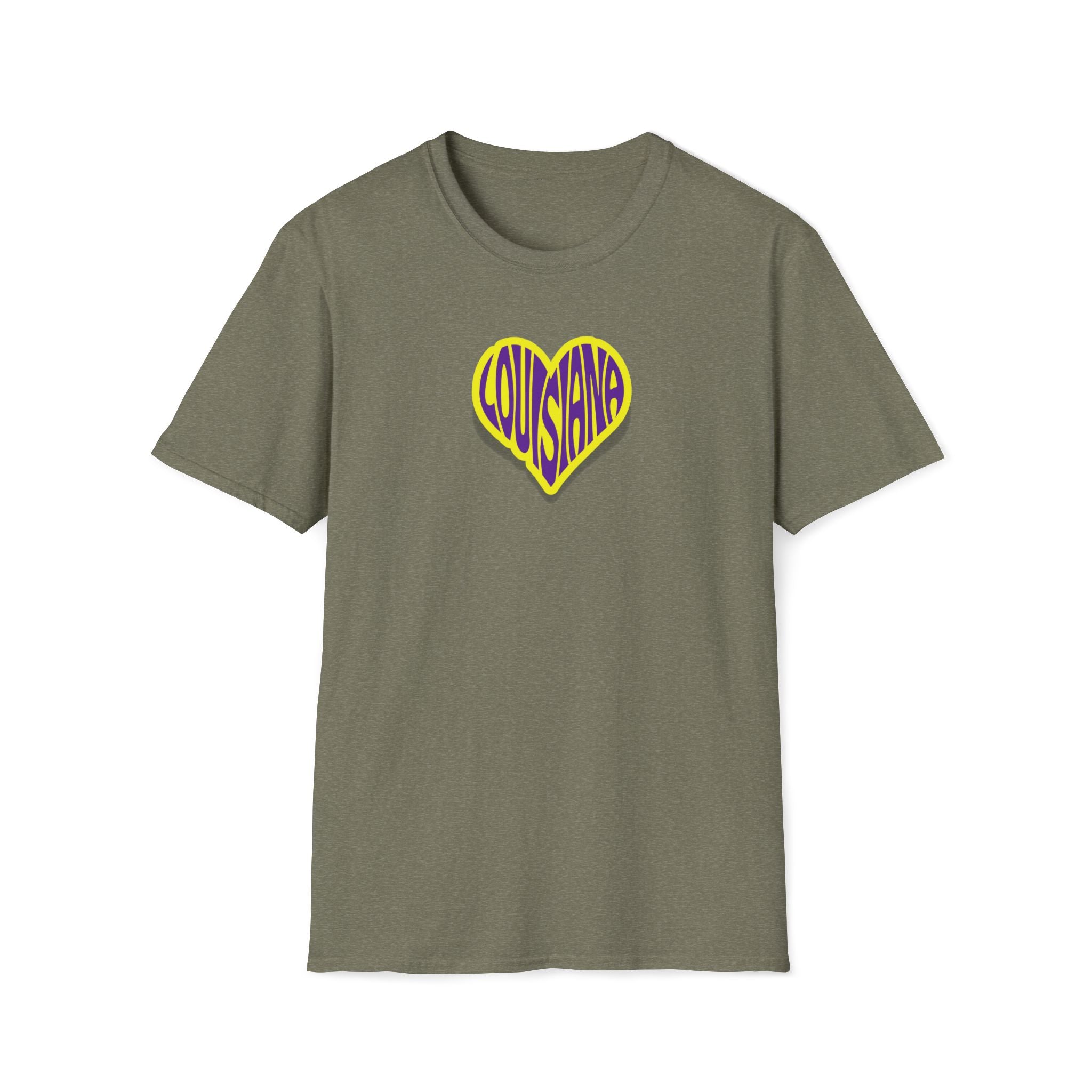 Relaxed Soft Woman's tee - Louisiana heart