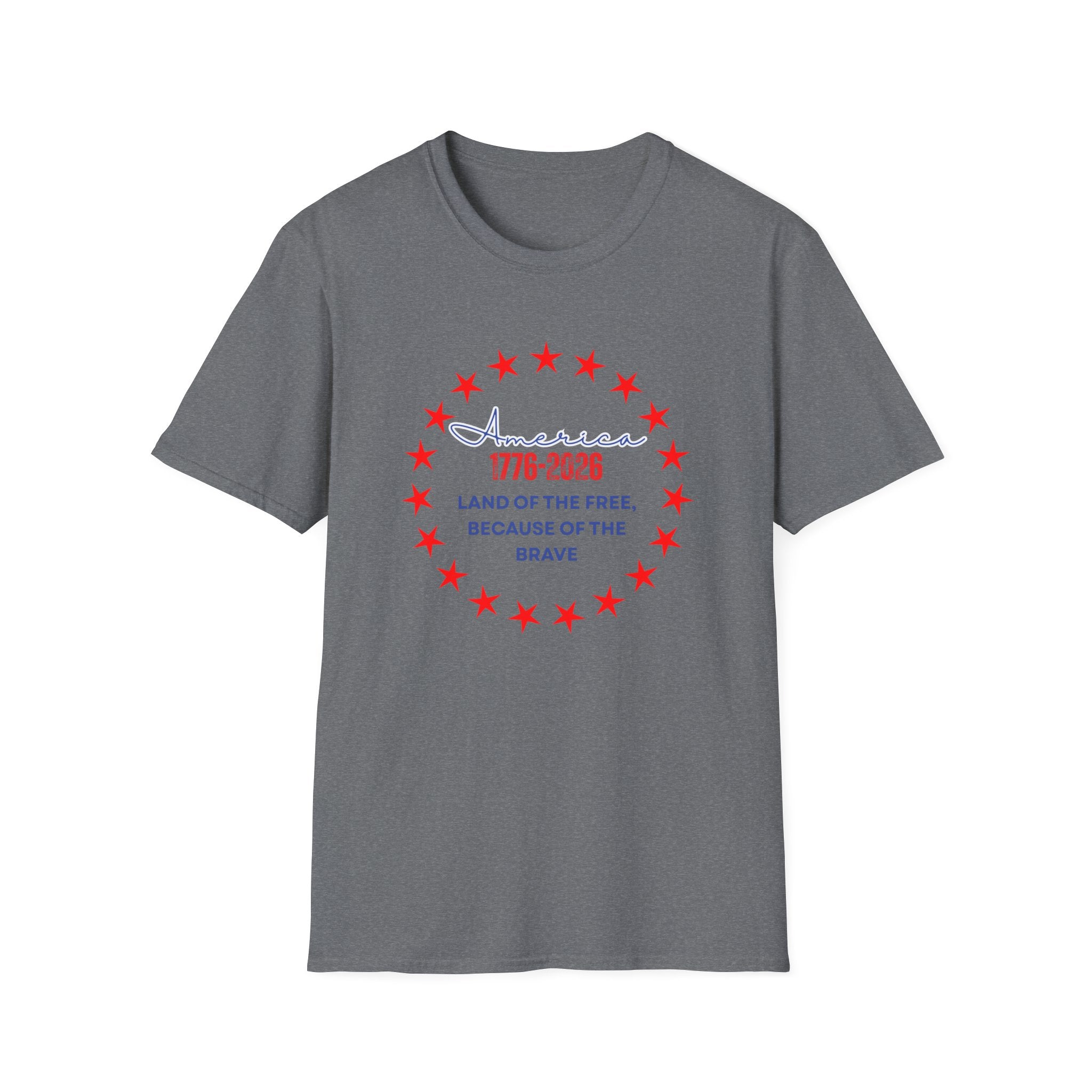 Relaxed Soft Tee- Men and Women - Home of the Free because of the brave