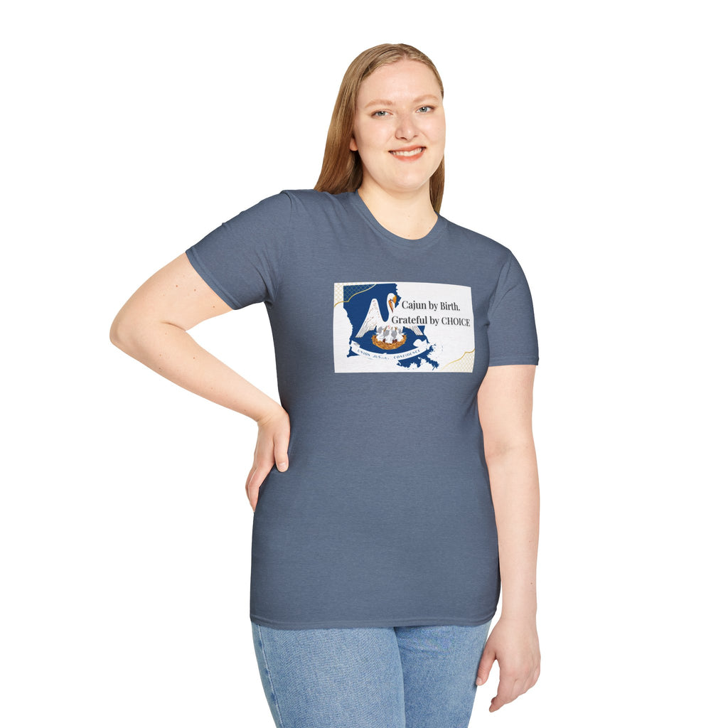 Soft Relaxed Tee Men and Women - Cajun By Birth Grateful by Choice