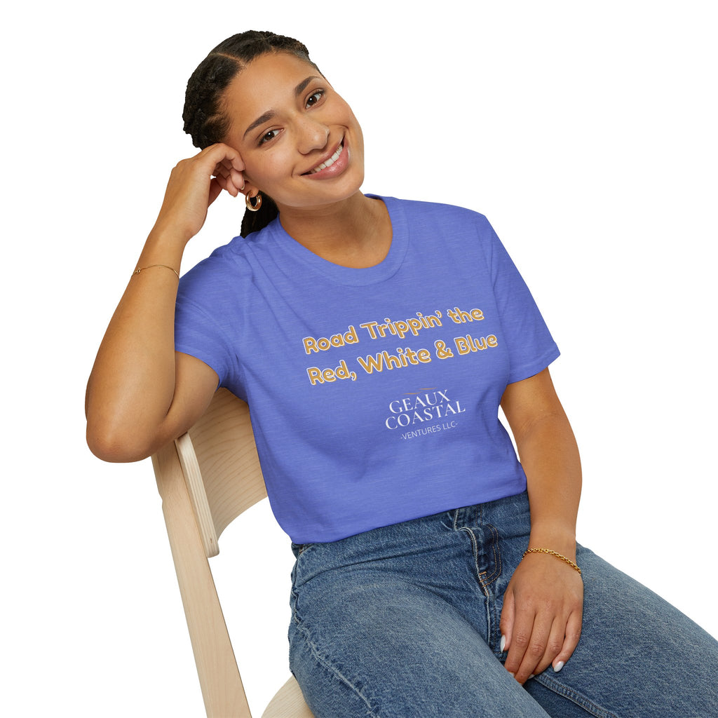 Men or Women Relaxed Soft Tee -  Road Tripping the USA