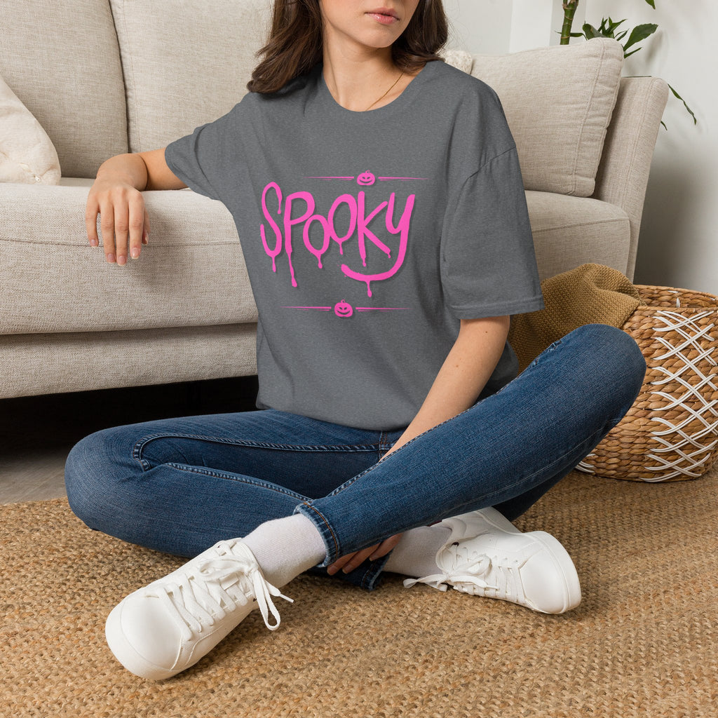 Womens Soft Tee Relaxed - Spooky Halloween Cute Tee