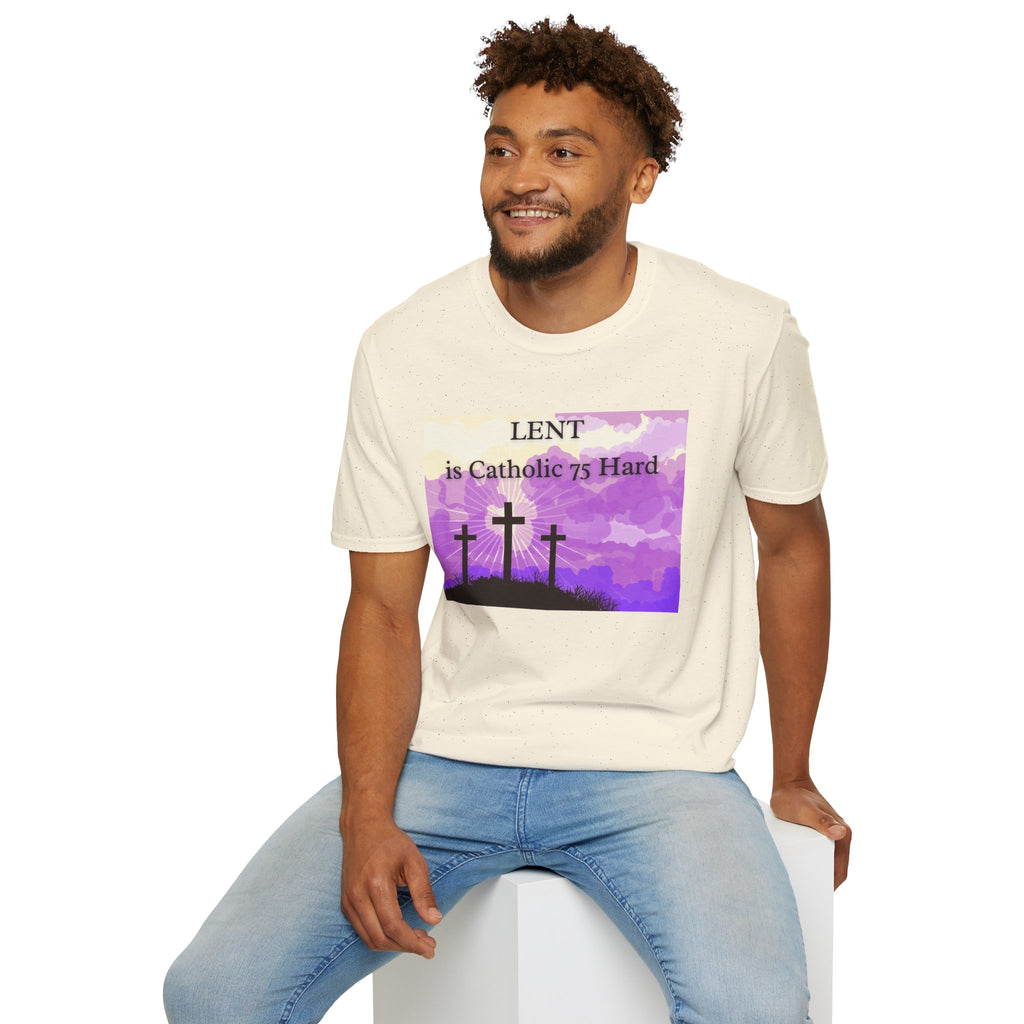 Relaxed Soft Tee Men & Women - Colorful Lent is Catholic 75 Hard