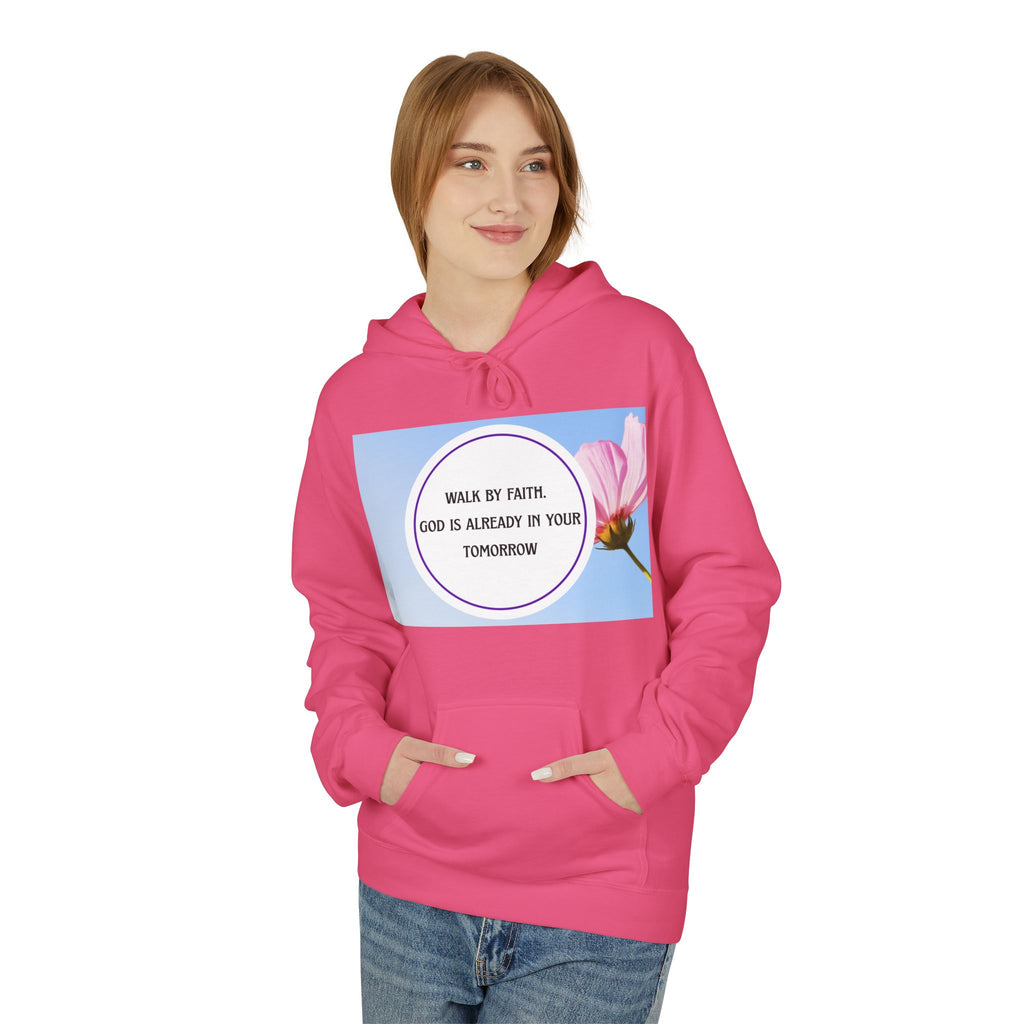 Woman's Midweight  Super Softstyle Fleece Hoodie - Walk by faith