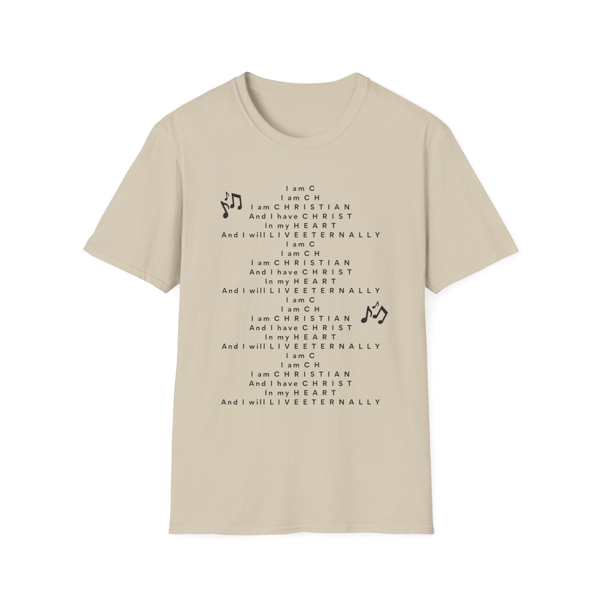 Men & Woman Softstyle T-Shirt - "C-h-r-i-s-t-i-a-n" "Song"