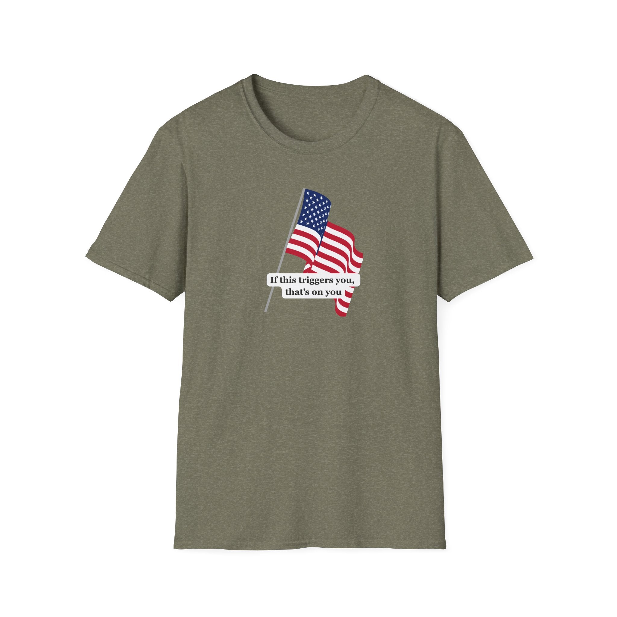 Relaxed Mens Soft Tee - Trigger by the flag