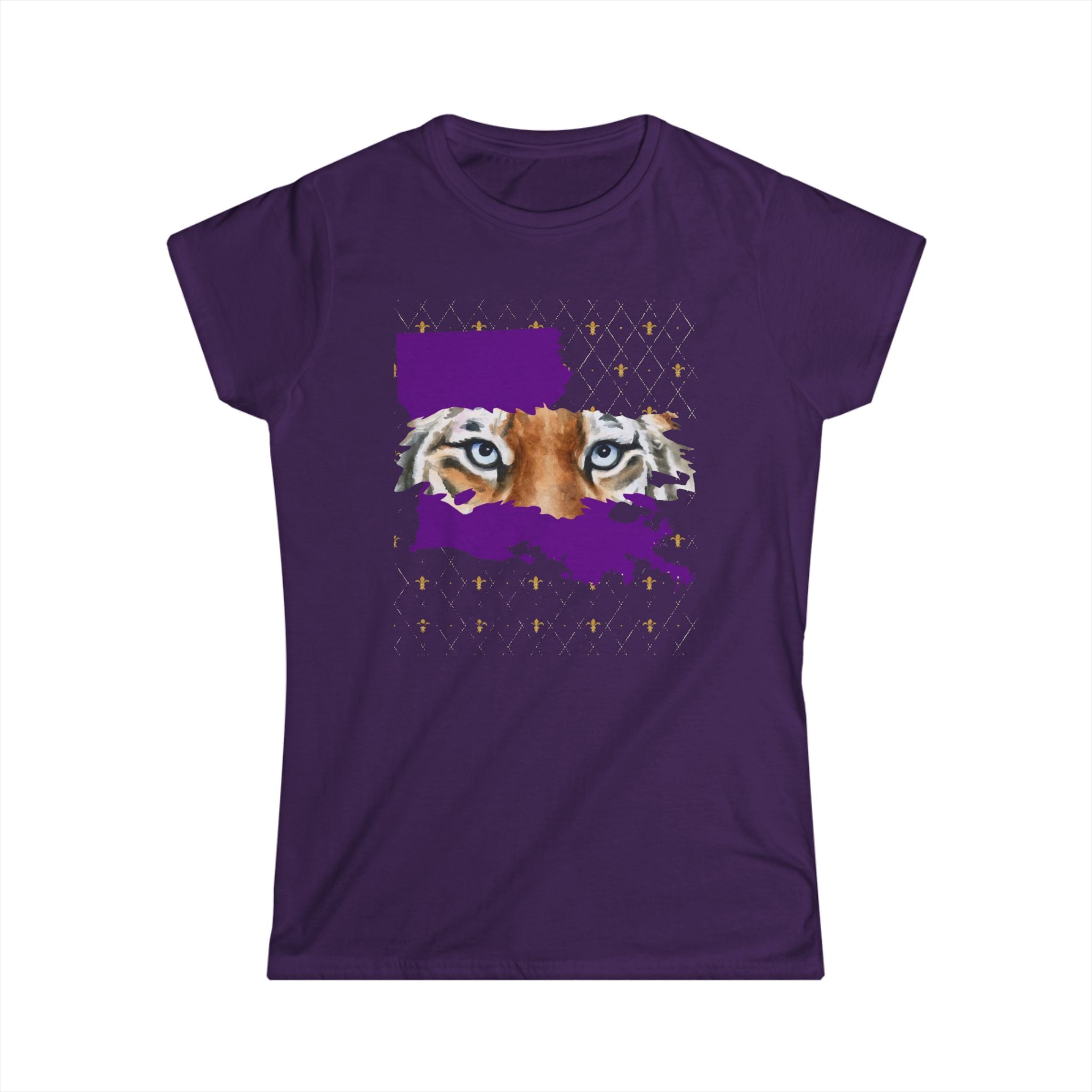 Women's Fitted Soft Tee " LSU"  " Tigers"