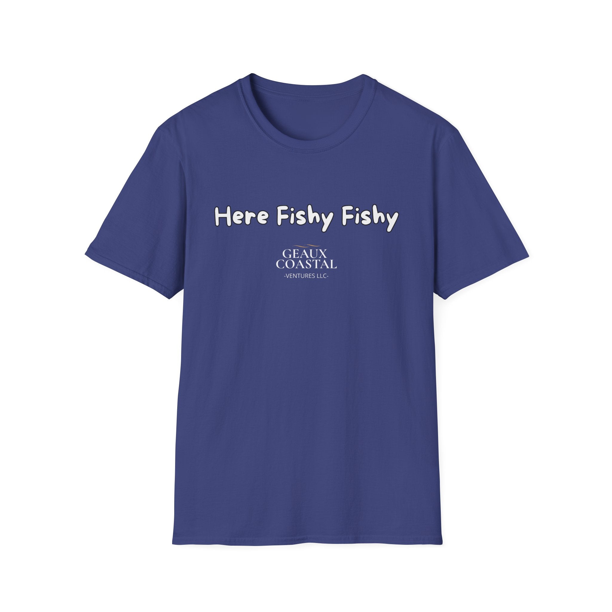 Men and Women ( Soft ) t Shirt - Here Fishy Fishy with Funny BACK - Regular Fit