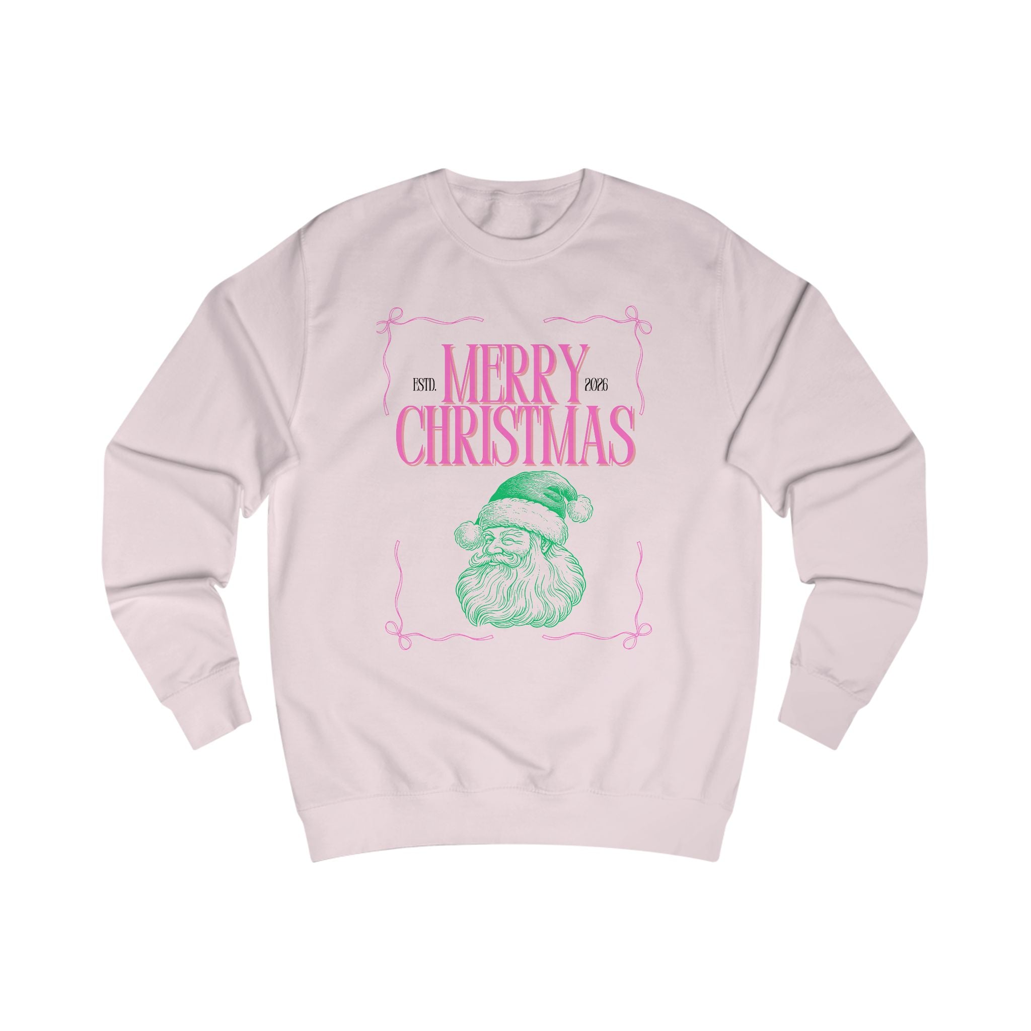 Women's Soft Sweatshirt - Christmas and Santa - Mid Weight Slim Fit