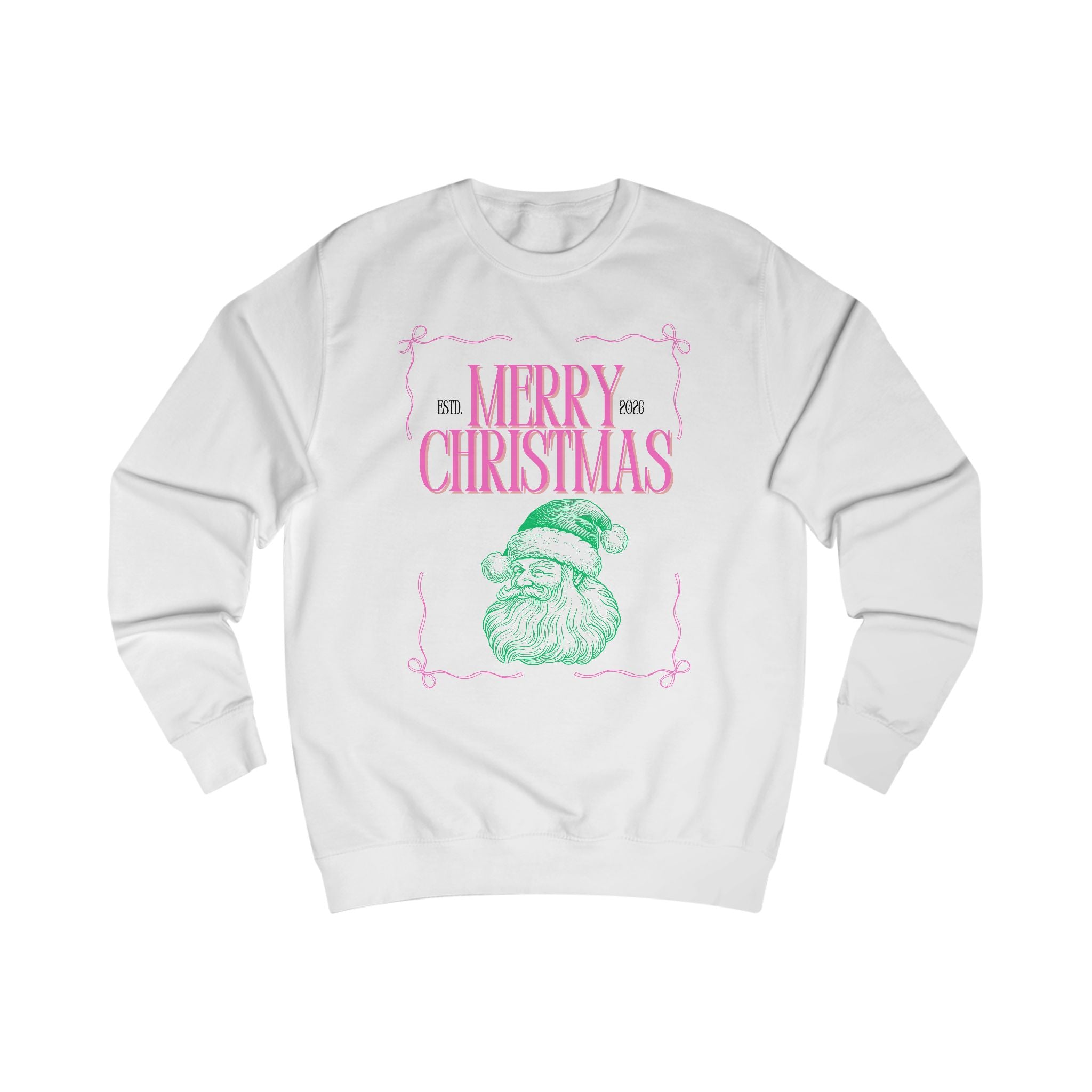 Women's Soft Sweatshirt - Christmas and Santa - Mid Weight Slim Fit