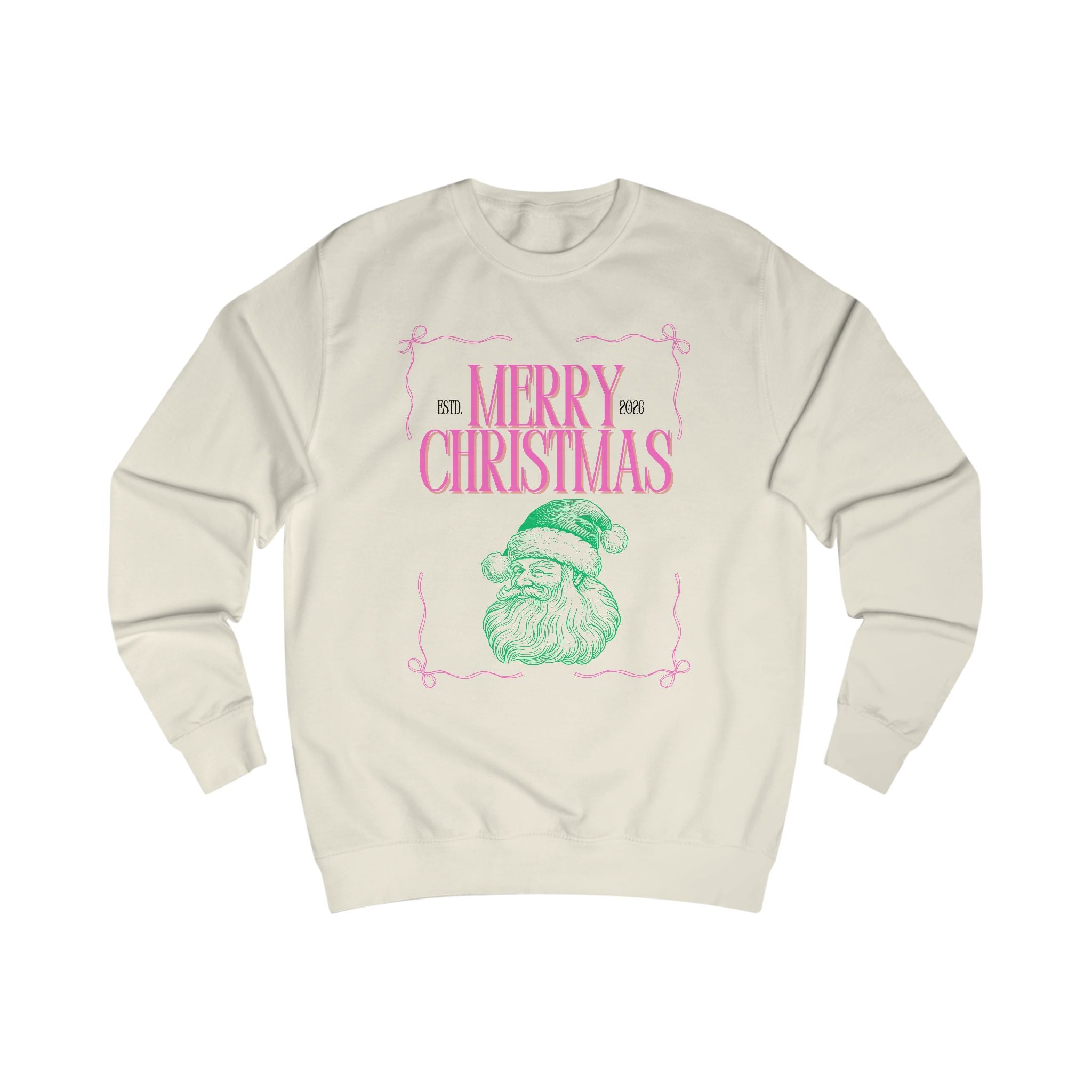 Women's Soft Sweatshirt - Christmas and Santa - Mid Weight Slim Fit