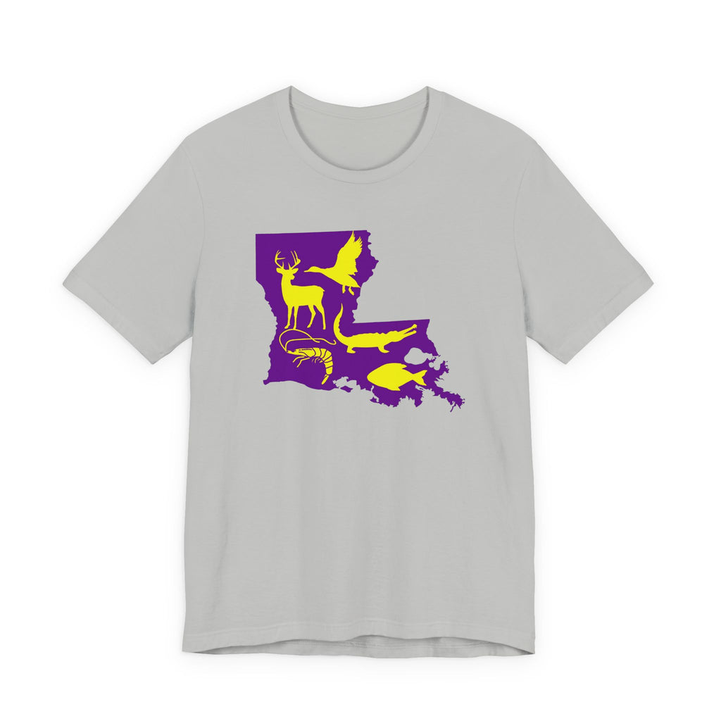 Mens Ultra Soft Jersey Short Sleeve Tee - Hunting Louisiana