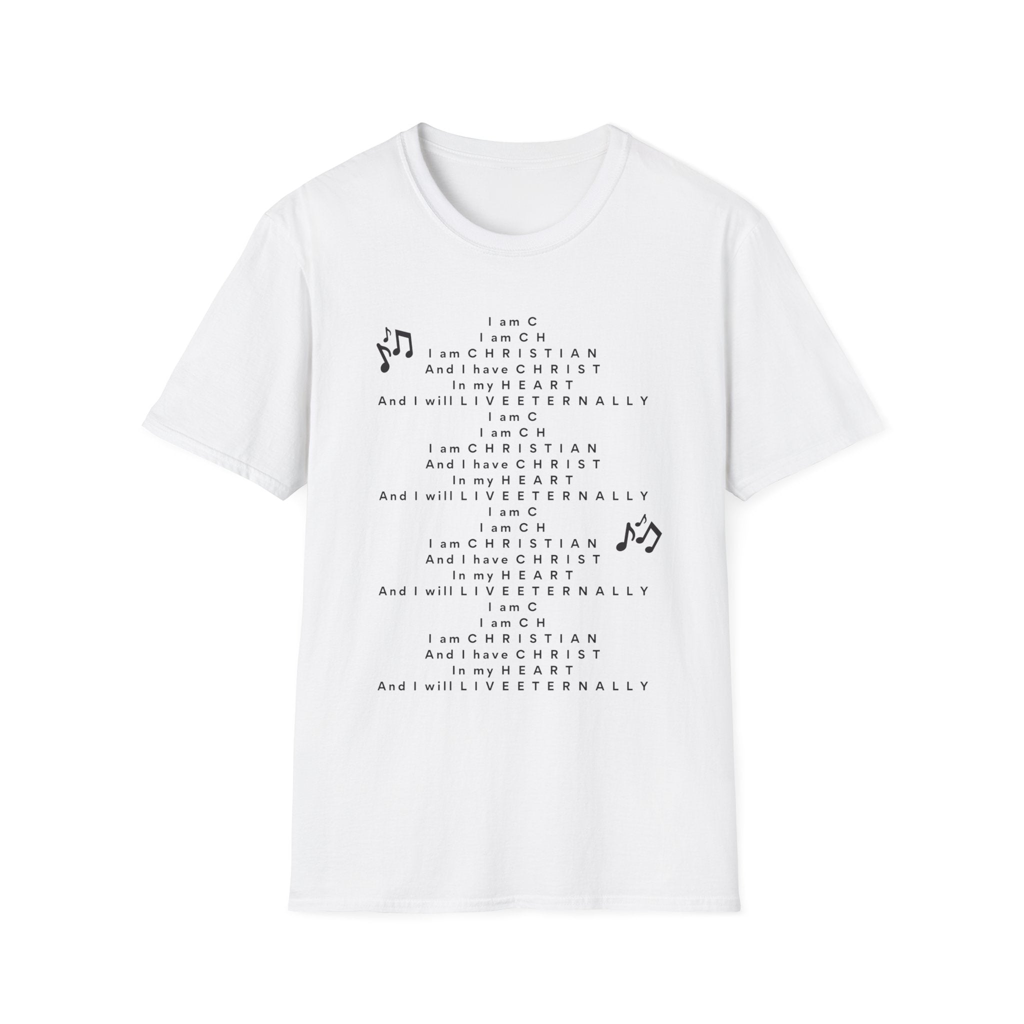 Men & Woman Softstyle T-Shirt - "C-h-r-i-s-t-i-a-n" "Song"