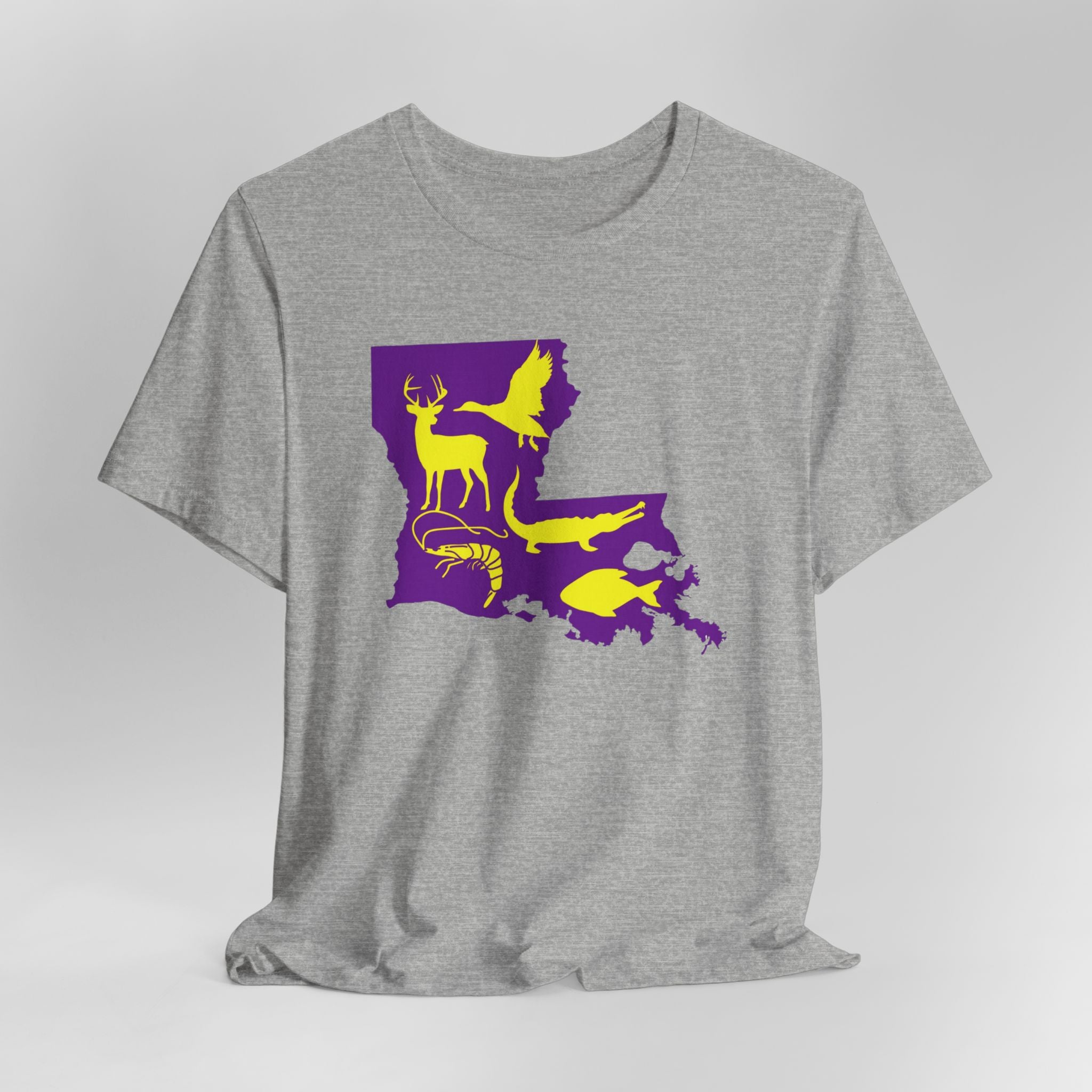 Mens Ultra Soft Jersey Short Sleeve Tee - Hunting Louisiana