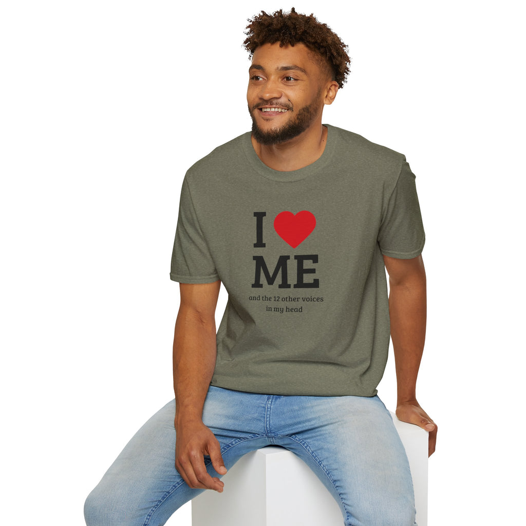 Soft Flexible Tee - Men and Women - I love me and the 12 other voices