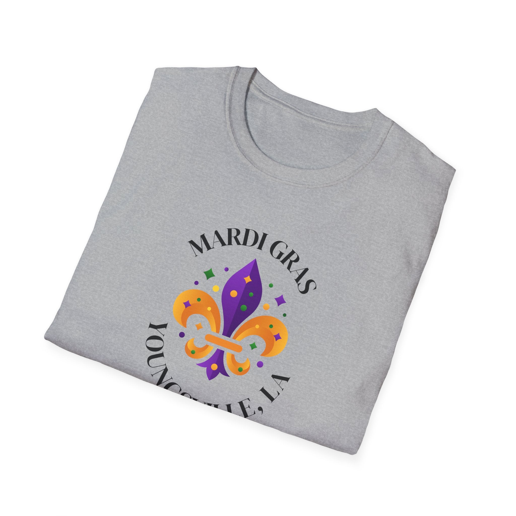 Relaxed Soft Tee for Men and Women Mardi Grad Youngsville La