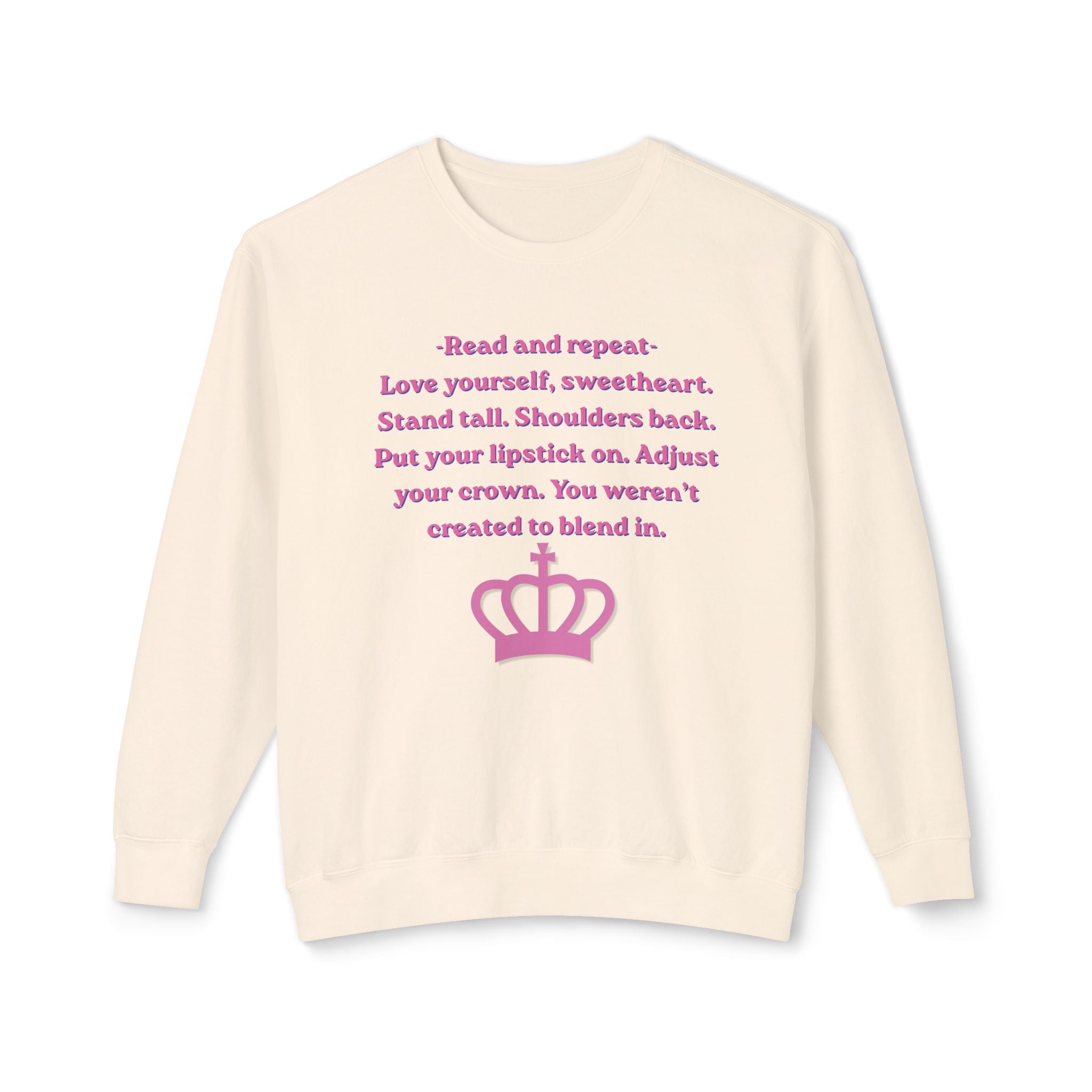 Woman's Lightweight Crewneck Sweatshirt - Soft and Relaxed - Adjust your crown