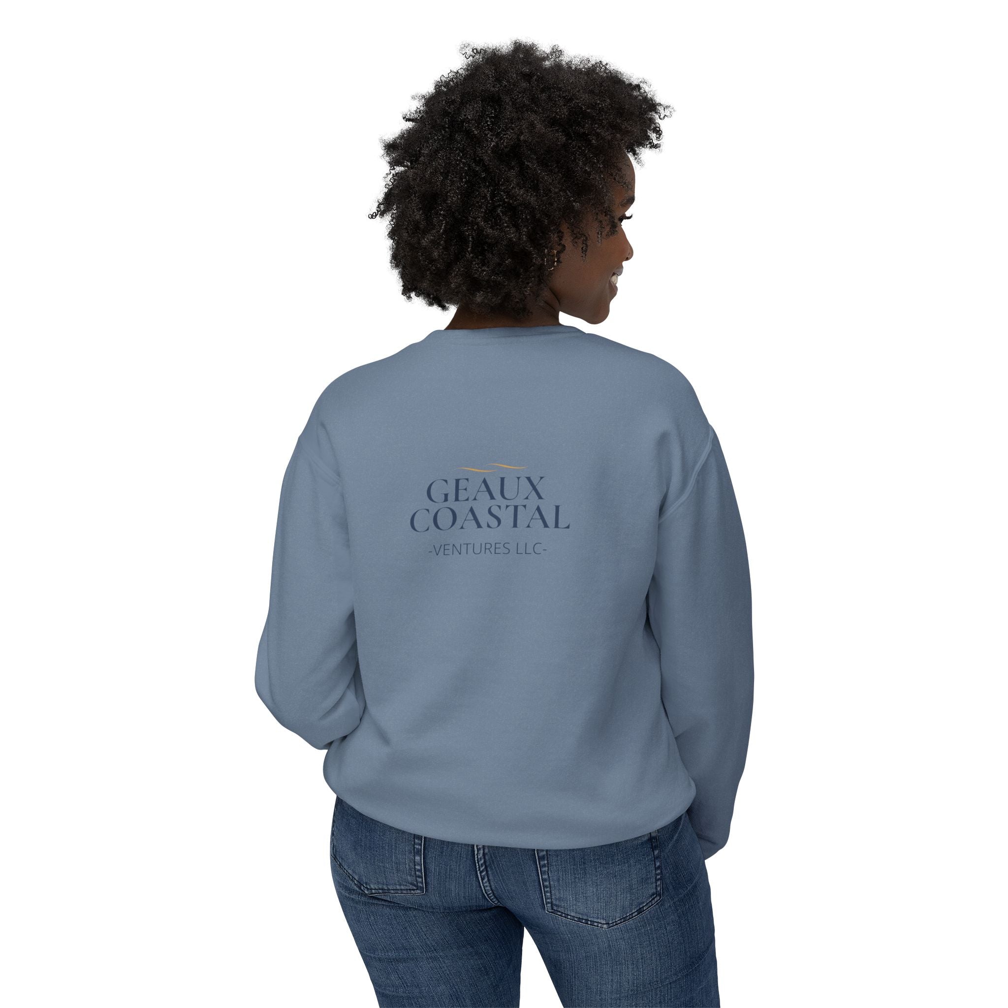 Ladies Lightweight Crewneck Sweatshirt - Champagne is addicted to me