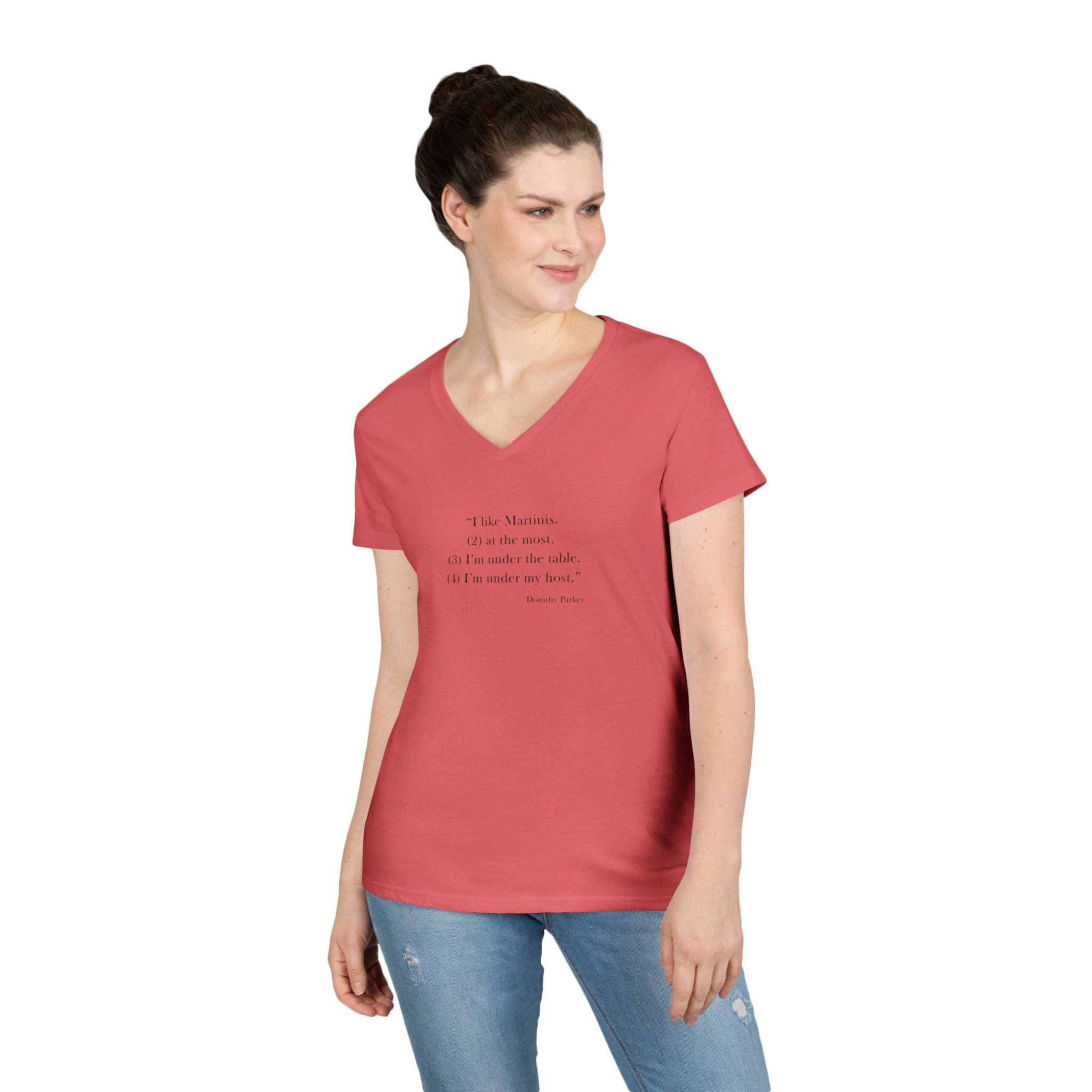 Ladies' V-Neck T-Shirt - Fitted - Martinis
