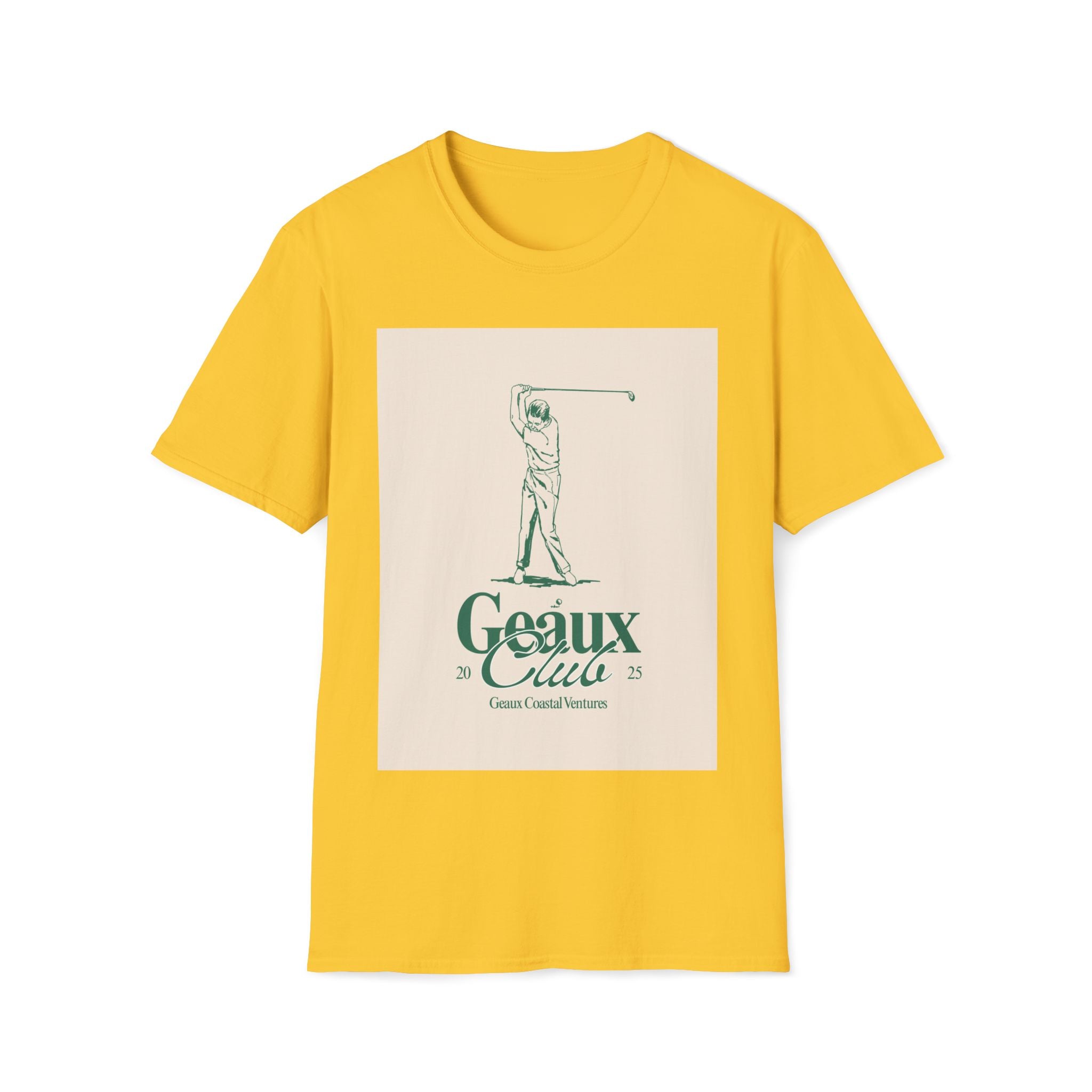 Soft Tee - Men & Women "Geaux" "Golf" Beige