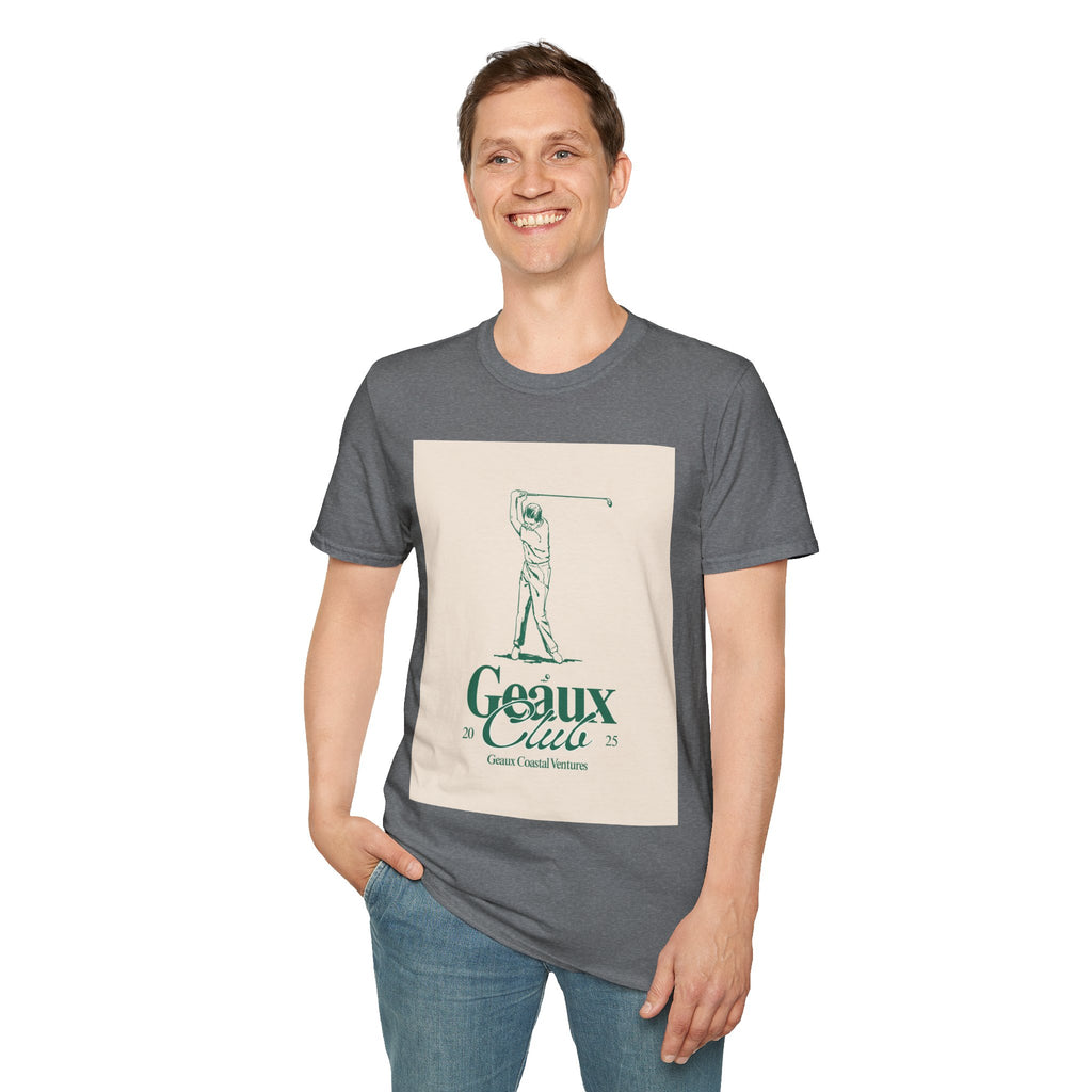 Soft Tee - Men & Women "Geaux" "Golf" Beige