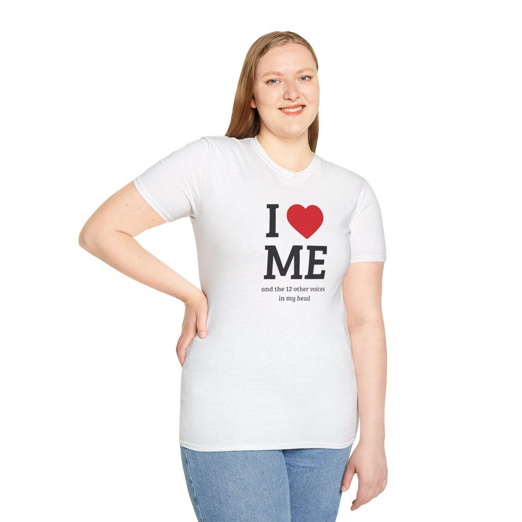 Soft Flexible Tee - Men and Women - I love me and the 12 other voices
