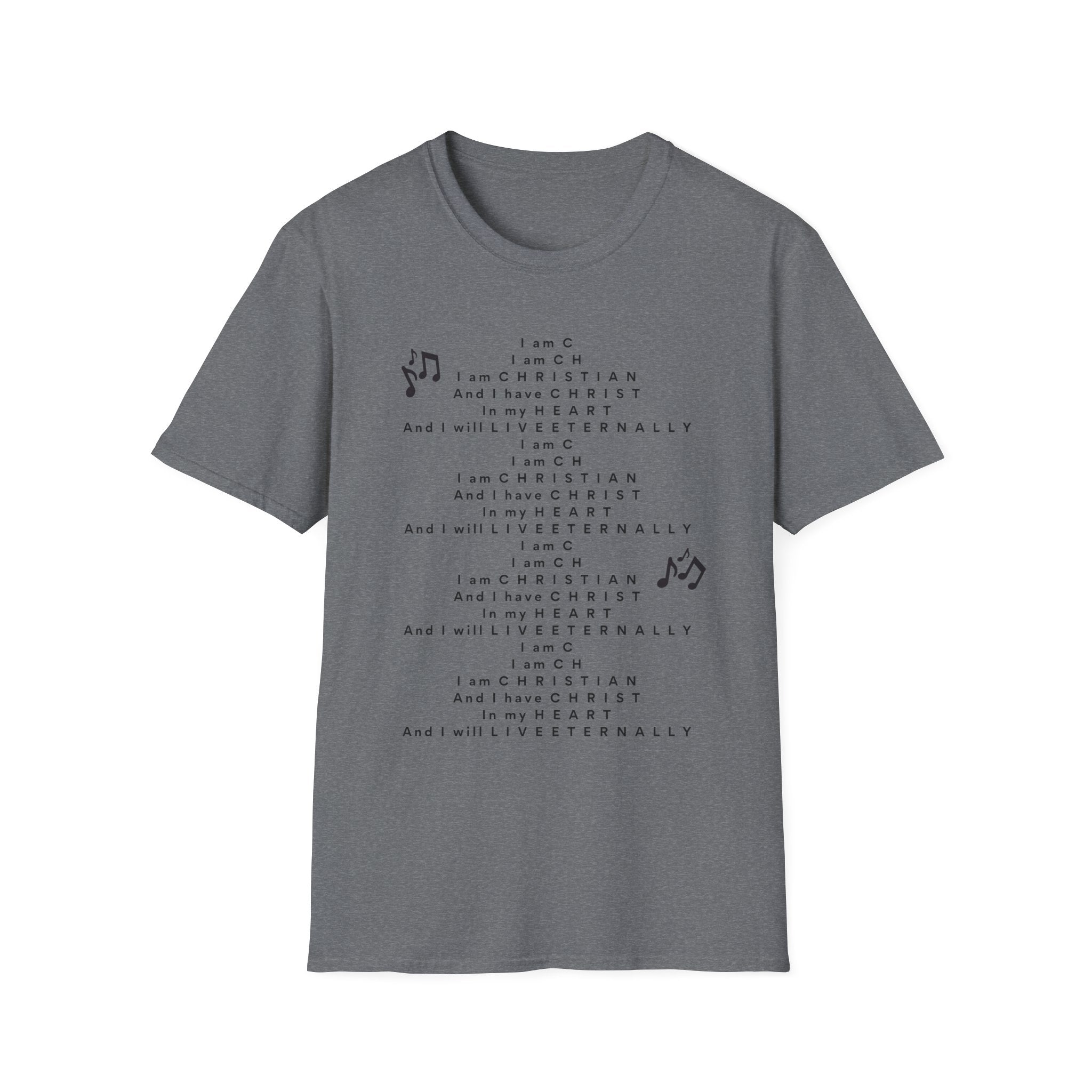 Men & Woman Softstyle T-Shirt - "C-h-r-i-s-t-i-a-n" "Song"