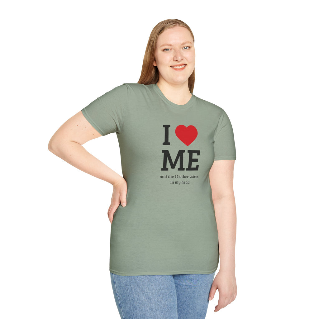 Soft Flexible Tee - Men and Women - I love me and the 12 other voices