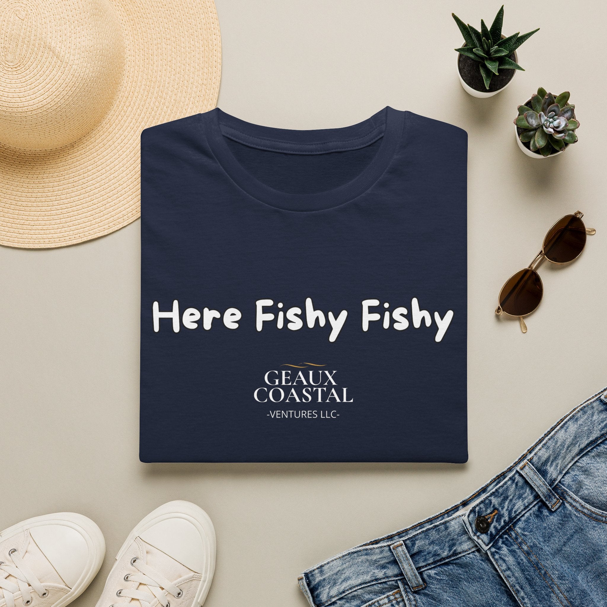 Men and Women ( Soft ) t Shirt - Here Fishy Fishy with Funny BACK - Regular Fit