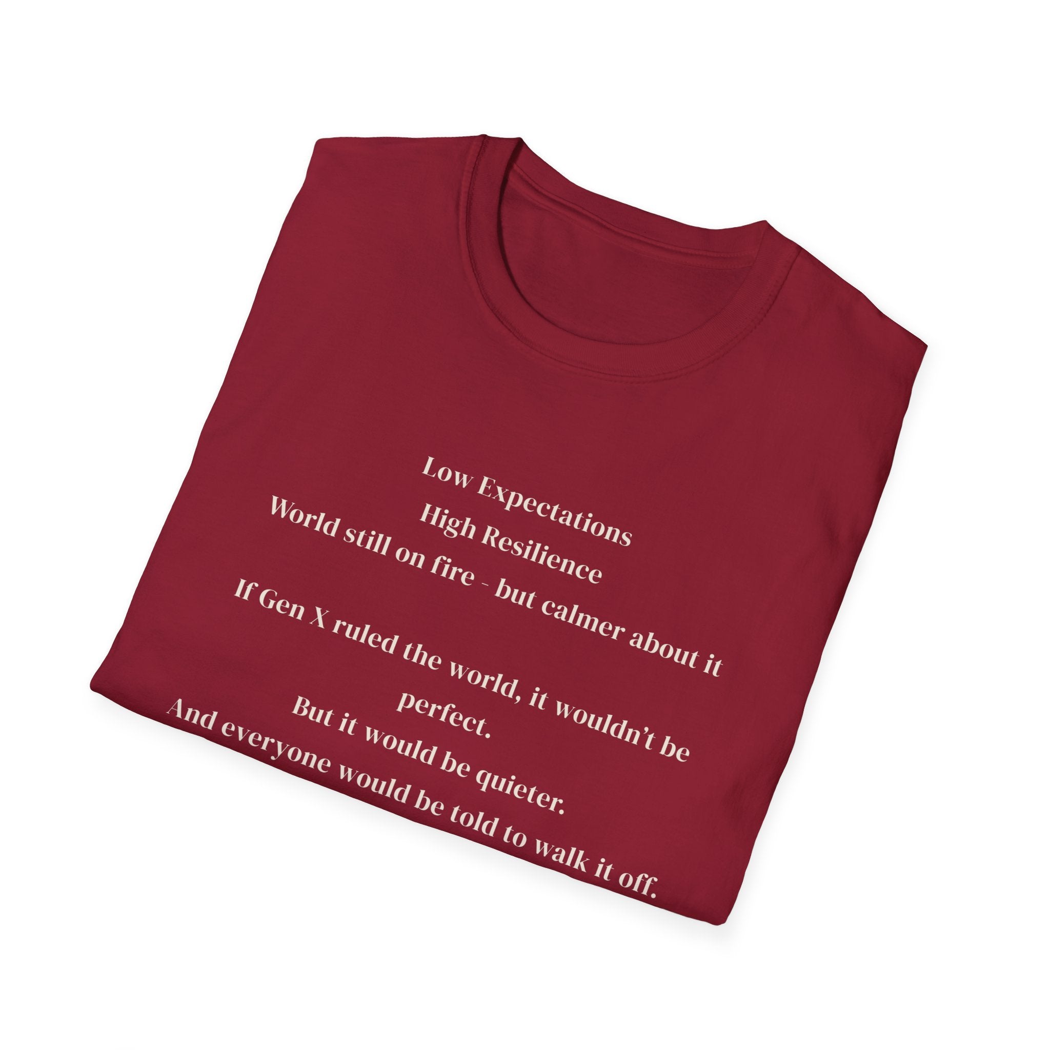 Men's soft tee - Low Expectations  Gen x