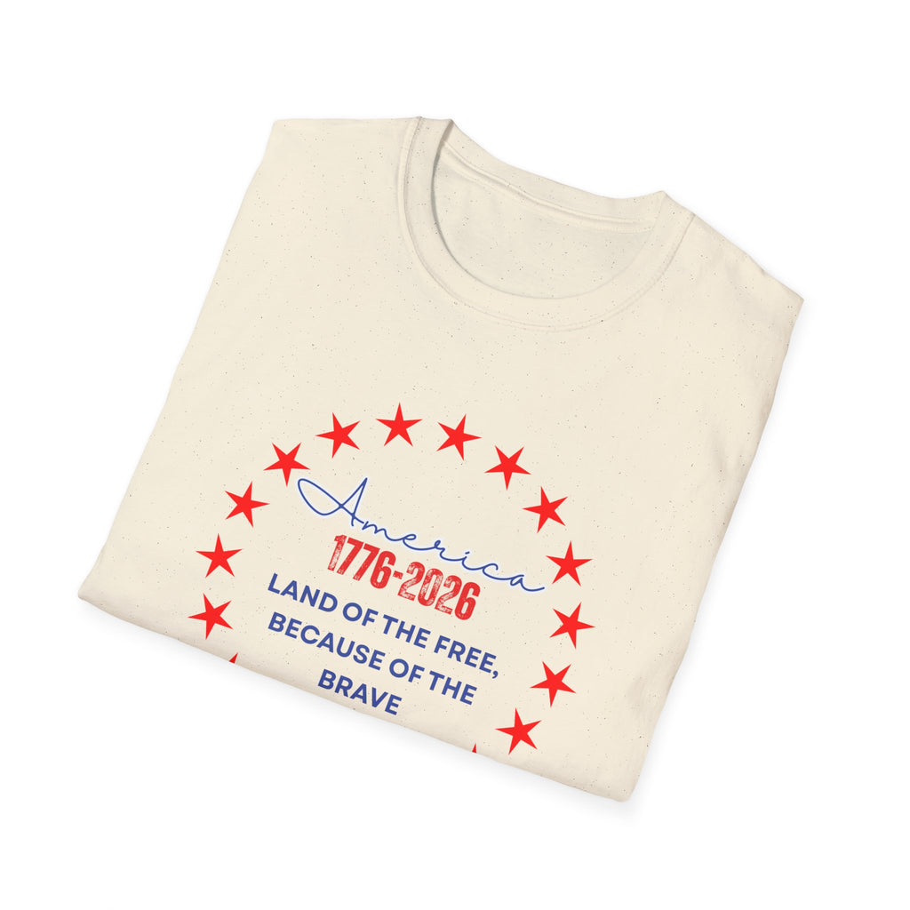 Relaxed Soft Tee- Men and Women - Home of the Free because of the brave