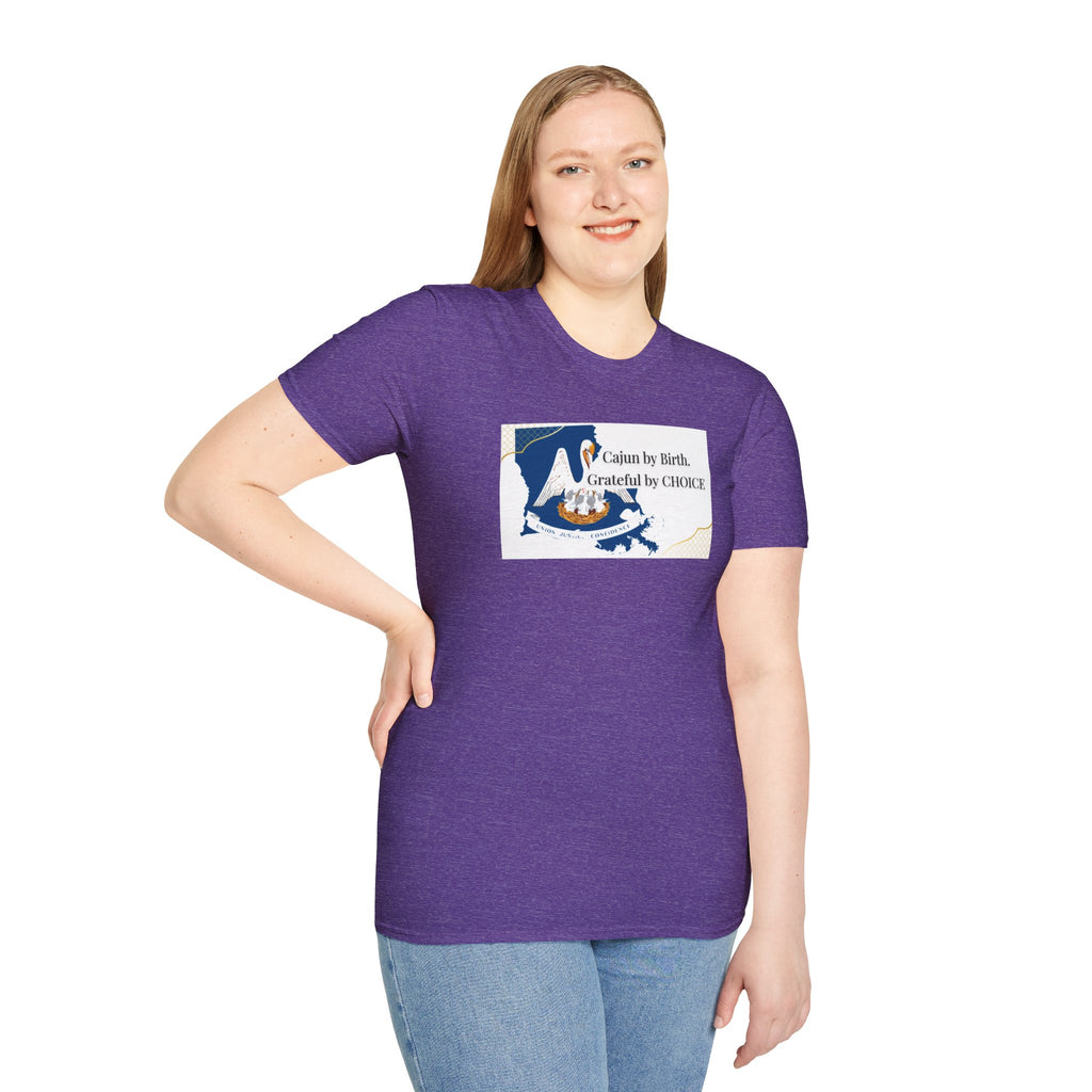Soft Relaxed Tee Men and Women - Cajun By Birth Grateful by Choice